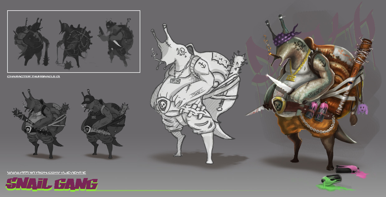 ArtStation Snail gang character design