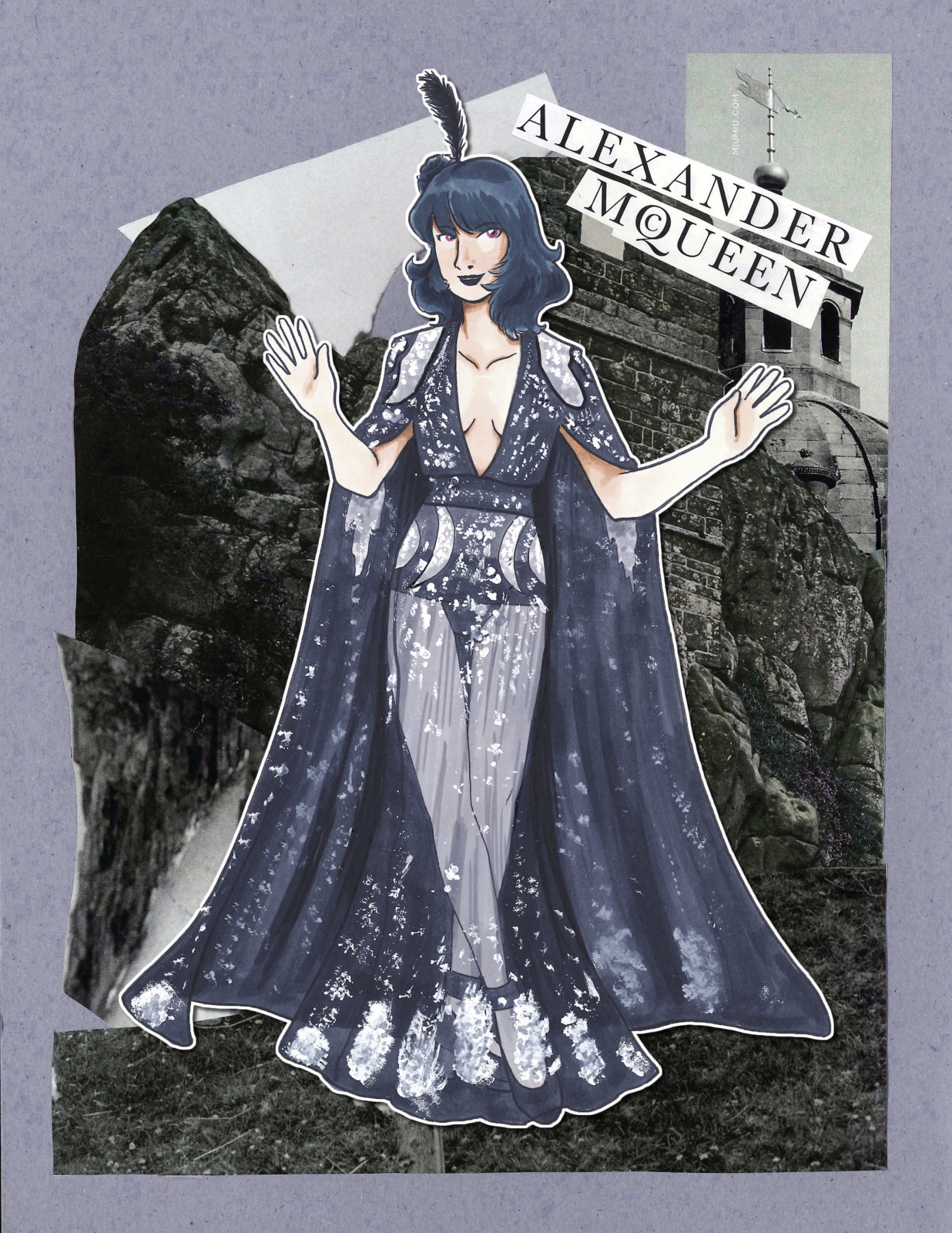 Yoshiko Tsushima in Alexander McQueen.