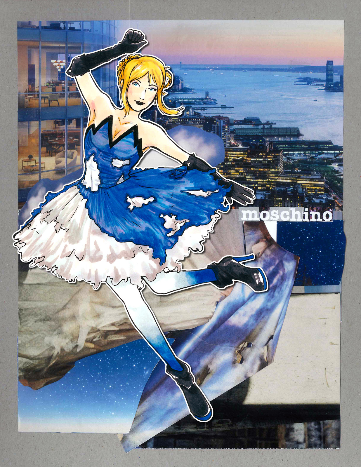 Mari Ohara in Moschino.