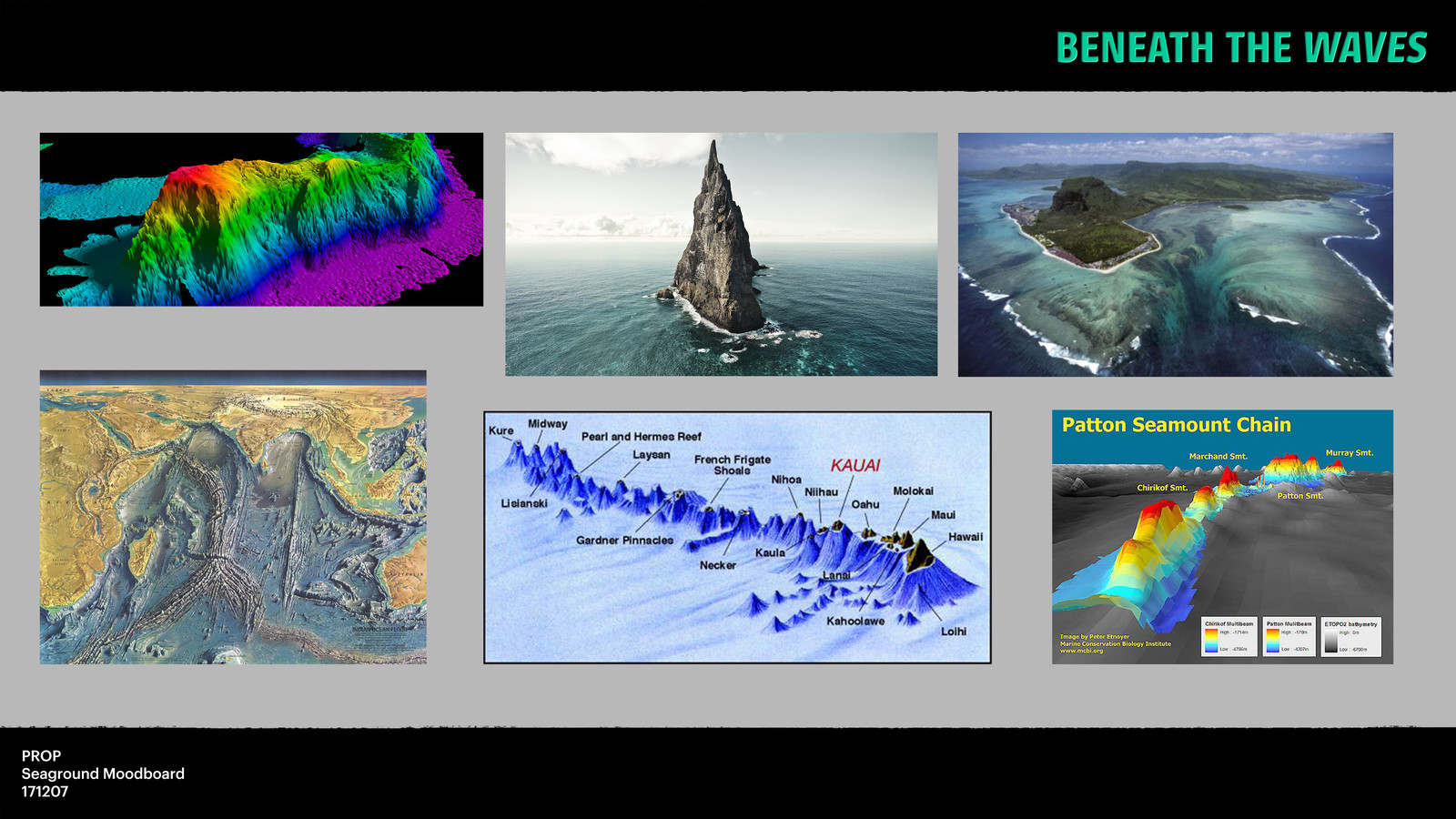 For my seamounts I read some articles on the web and looked into interesting seaground formations.