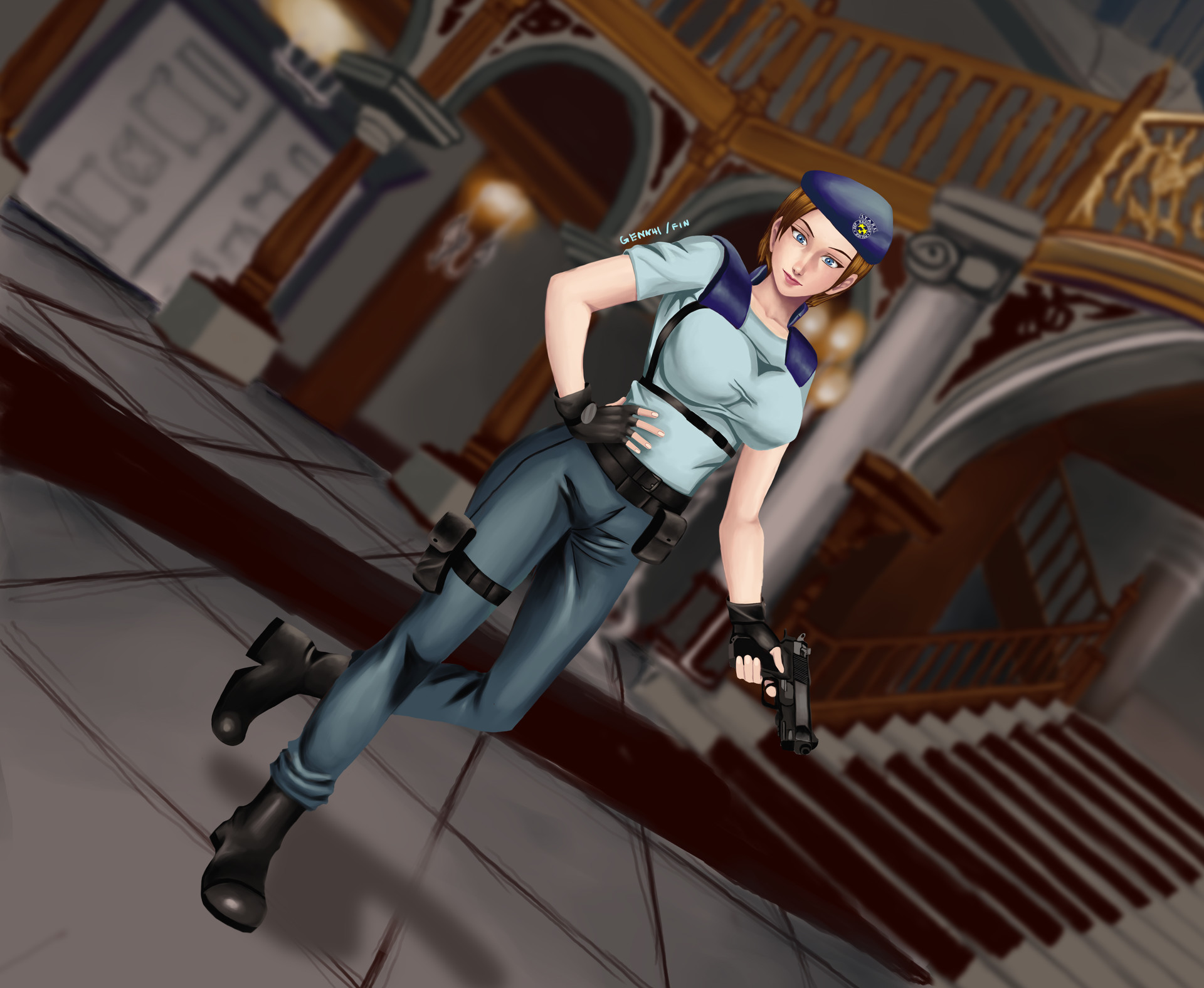 ArtStation Fan art Jill Valentine Resident Evil