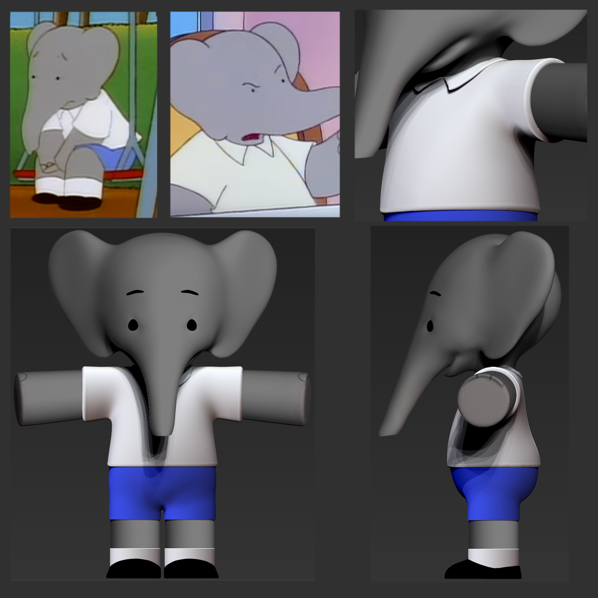 Artstation Babar Characters Simple Exercise Afonso Carvalho Este ano 2019 el rey de los elefantes babar cumple 30 anos del estreno de la serie animada y he. artstation babar characters simple