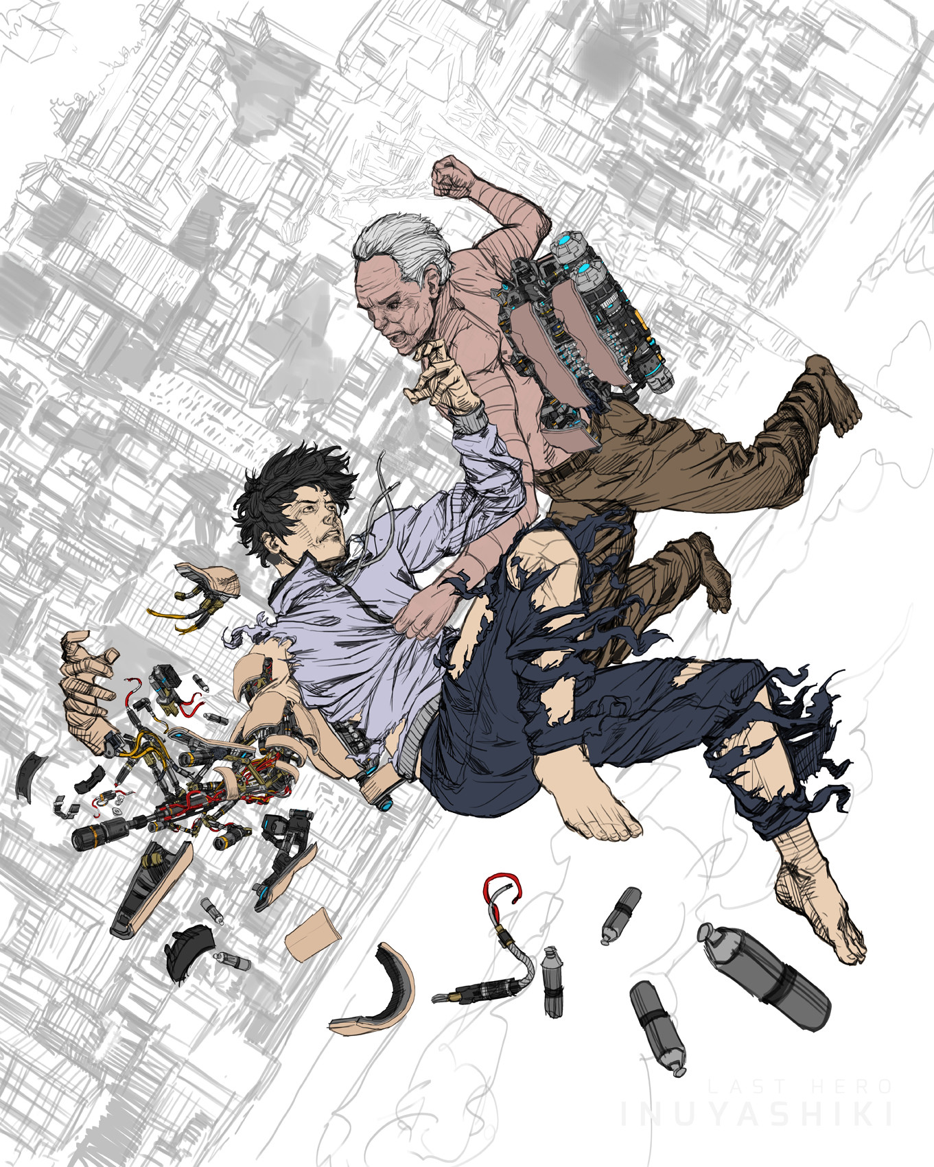 Artstation Last Hero Inuyashiki Agus Sw