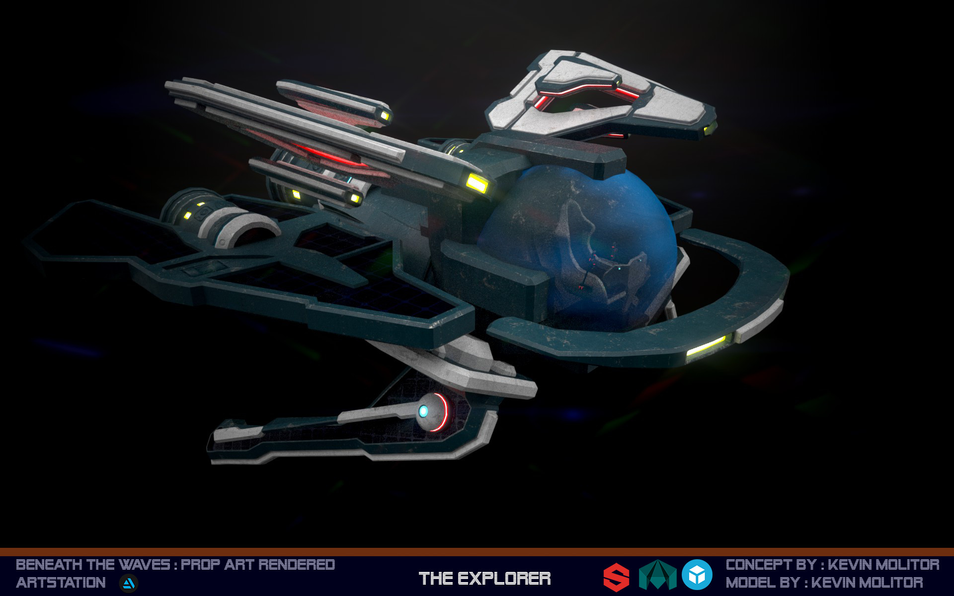 Artstation Submarine Sci Fi Beneath The Waves Prop Rendred Kevin Molitor