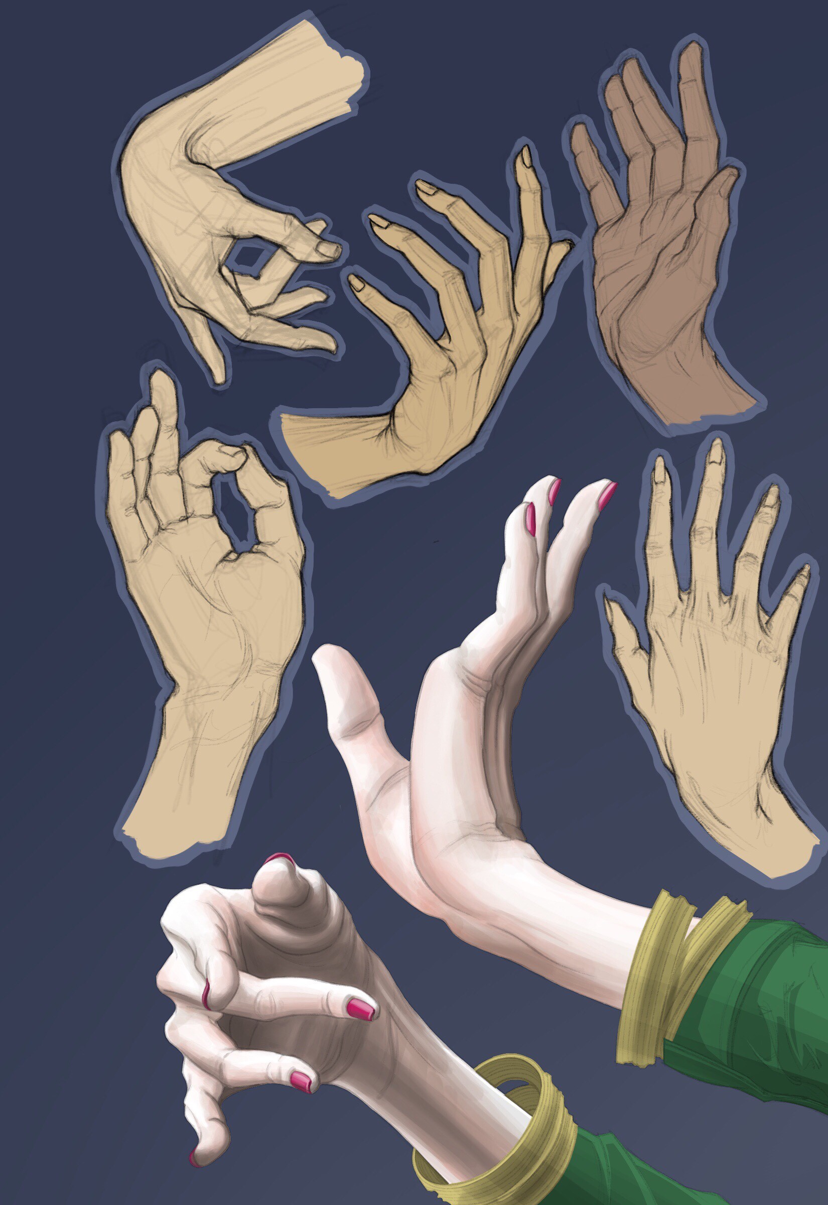Artstation Hand Painting Study Paul Dela Pena