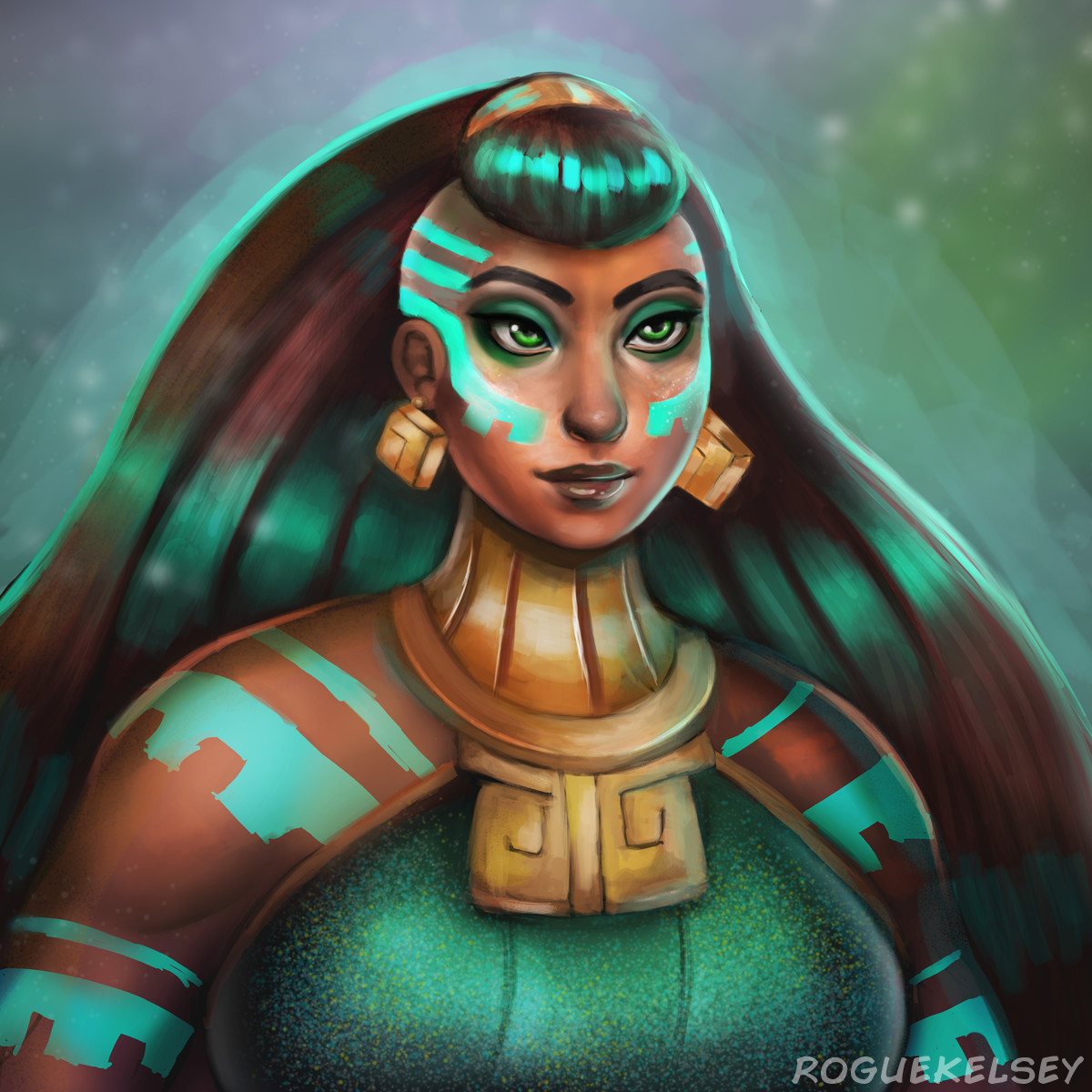 Fan art of Illaoi (or Illinois as I like to call her)... from League of Leg...