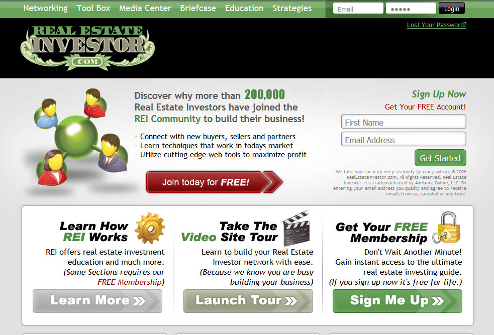 RealEstateInvestor.com Website Design