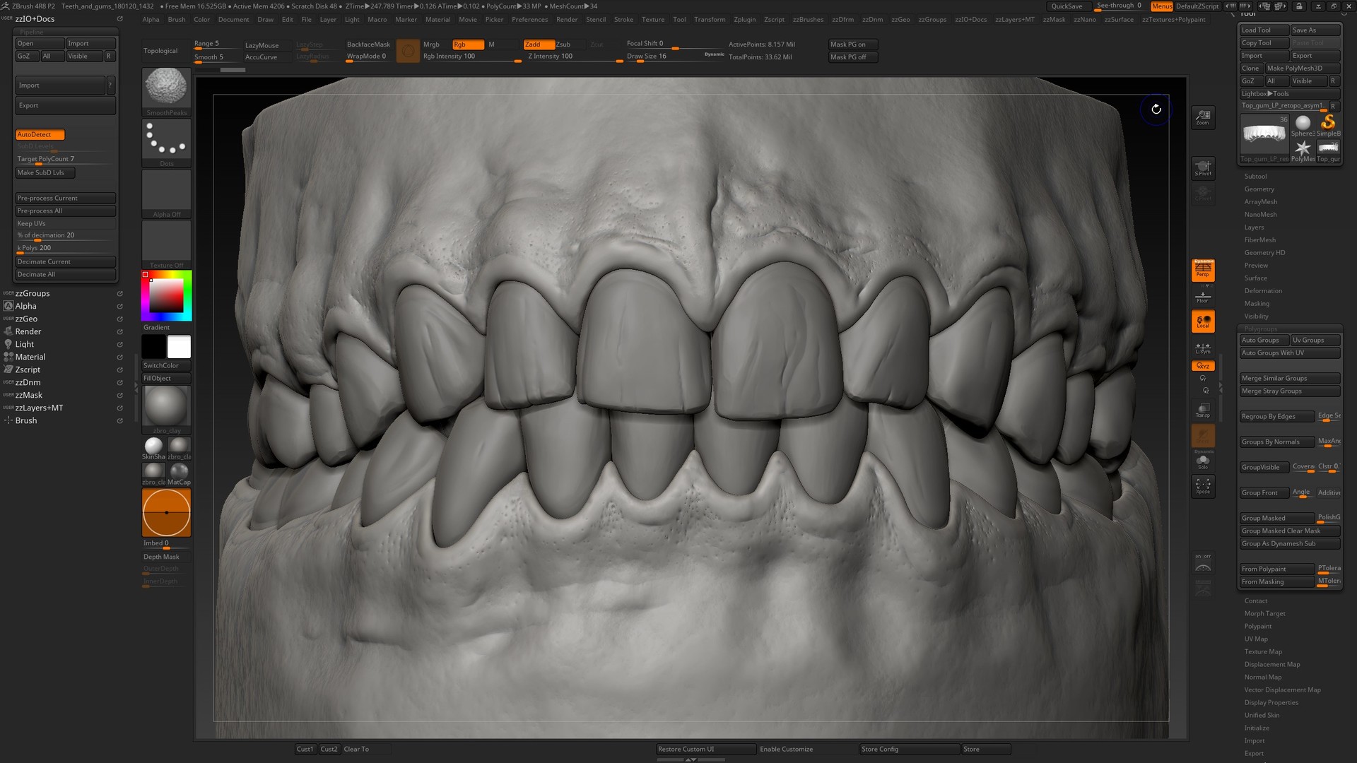 Artstation Realistic Teeth 3d Model With Textures Simon Telezhkin