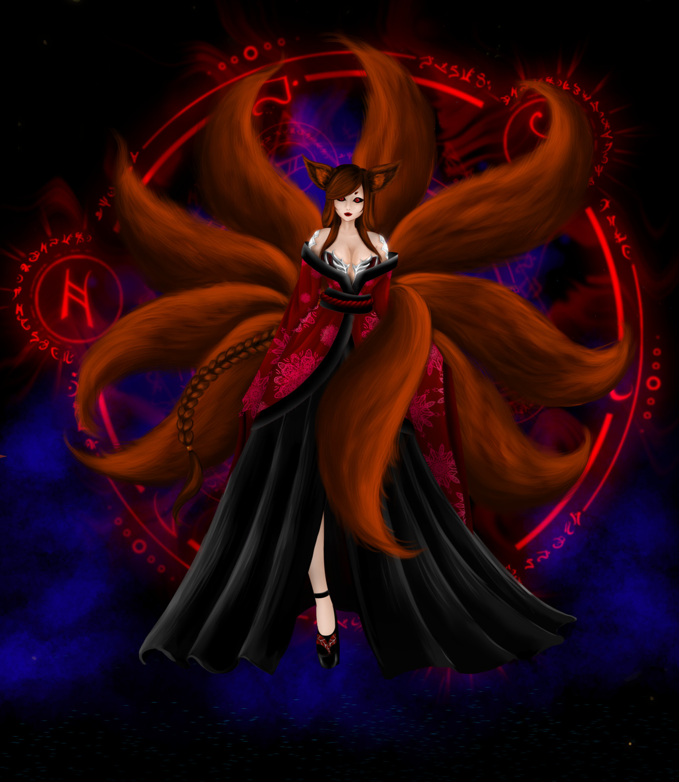 Akane The Red Nine-tails Fox : Concept Art