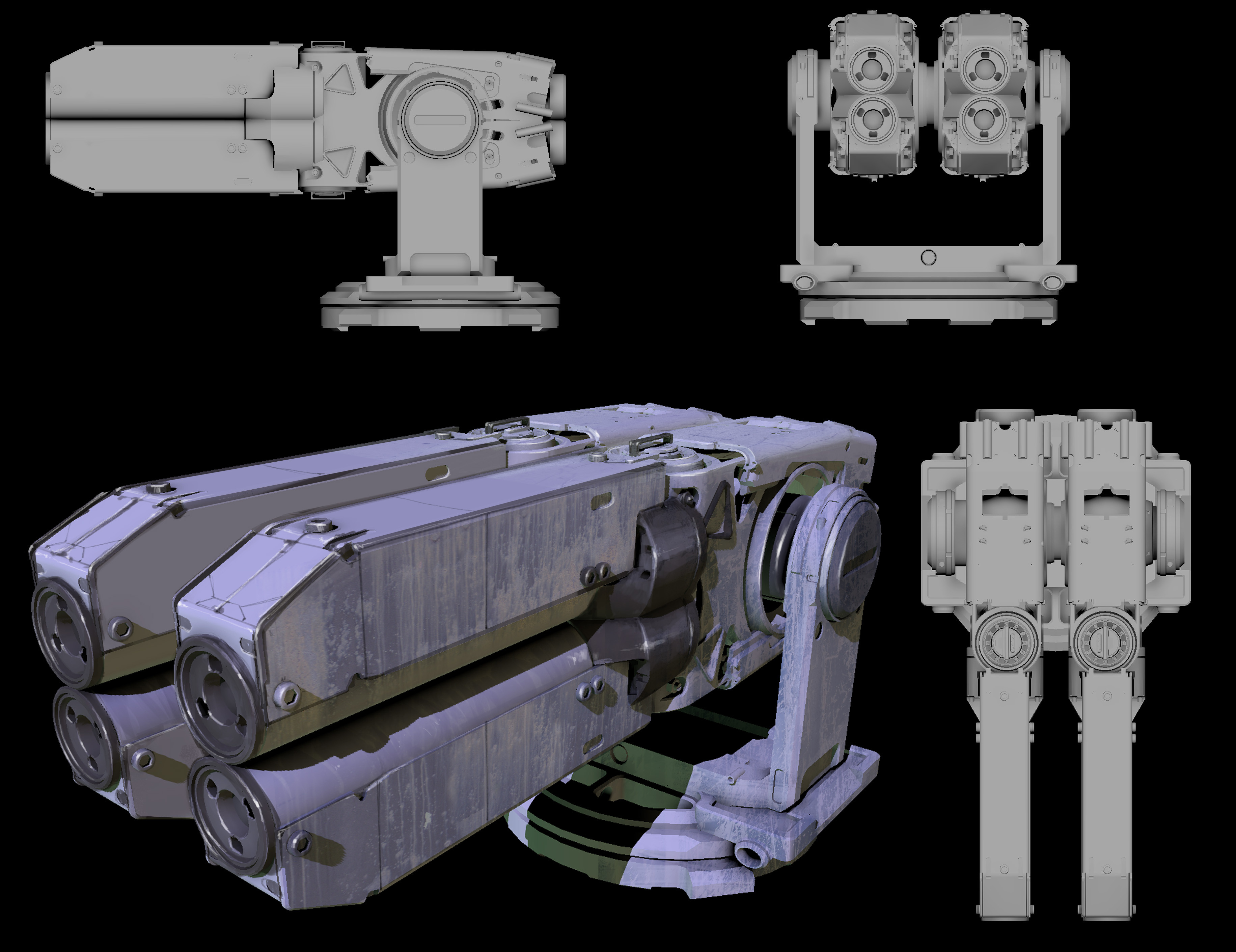 Kitbashed turret concept. I dont think this ever got used though :/