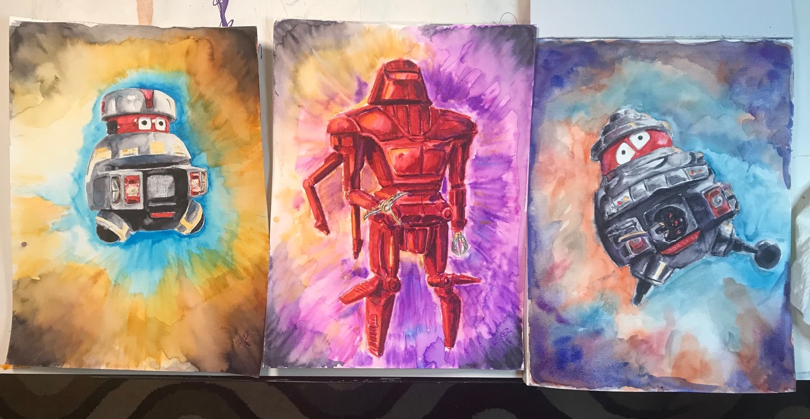 The 3 main robots.
