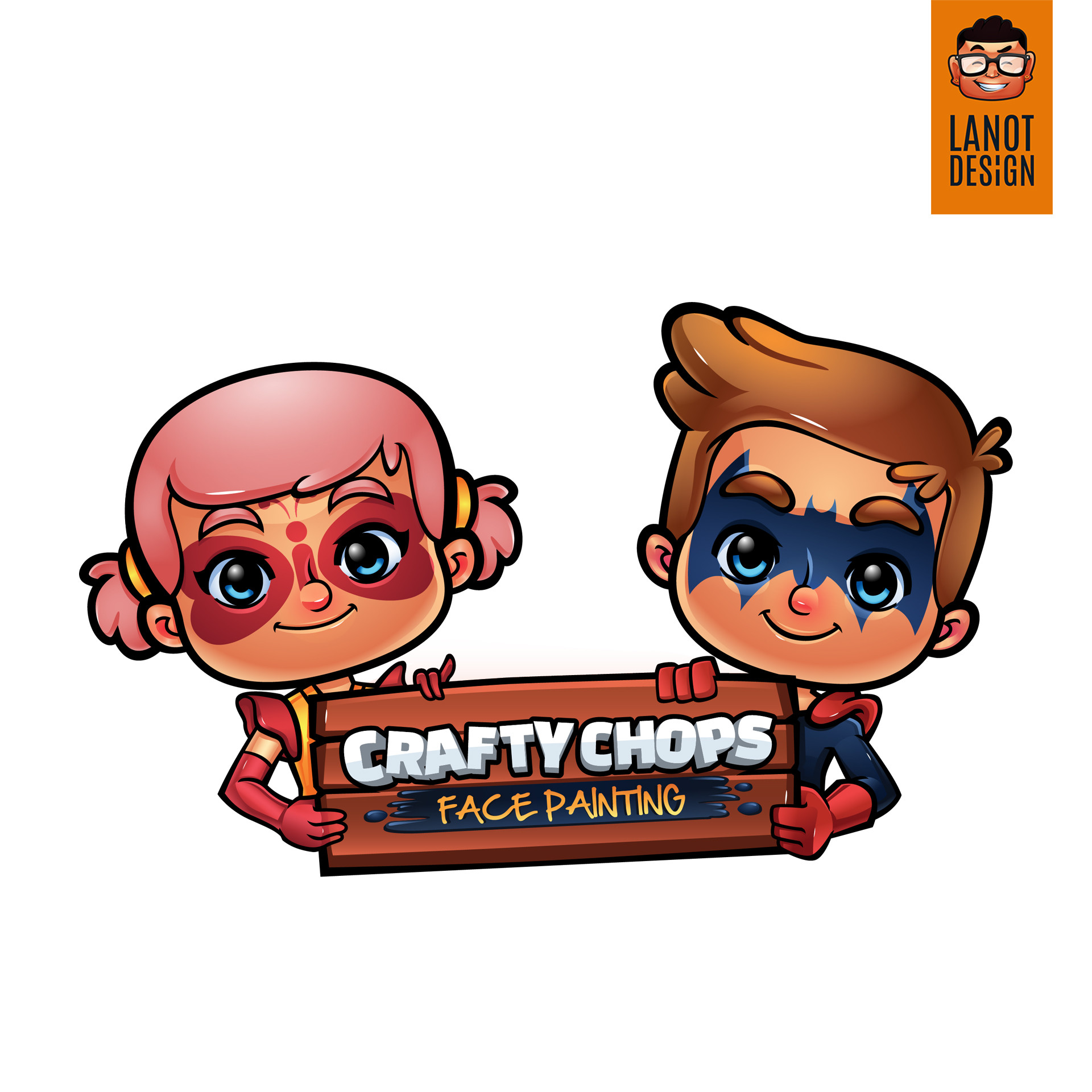 Harvey Lanot Craftychops Face Painting Logo Design