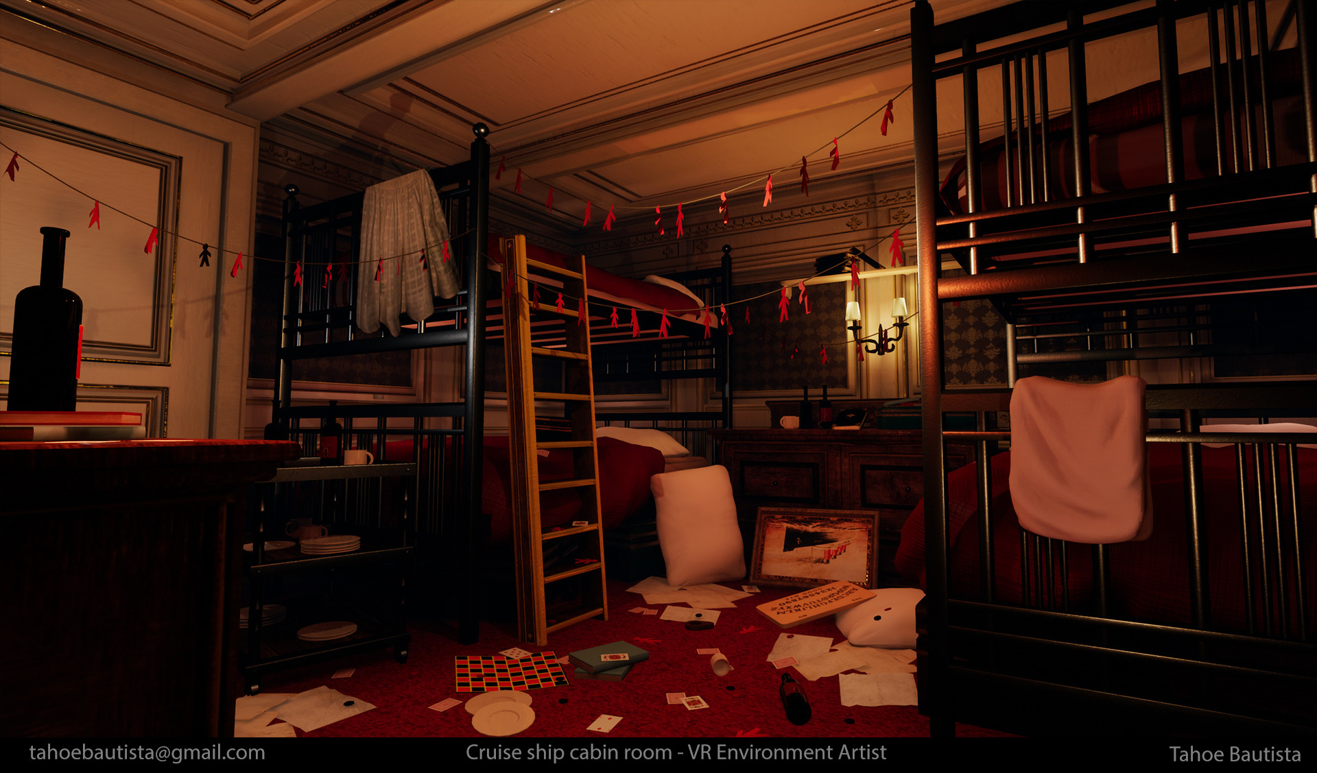 Artstation Cruise Ship Cabin Room Vr Environment Tahoe Bautista