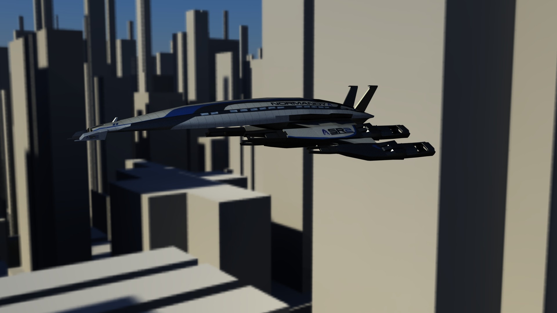 Artstation Normandy Sr2 Mass Effect 3d Model And Composite