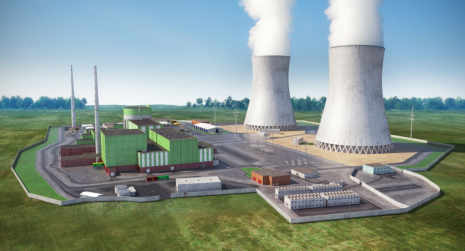 ArtStation - 3D of Nuclear Power Plant