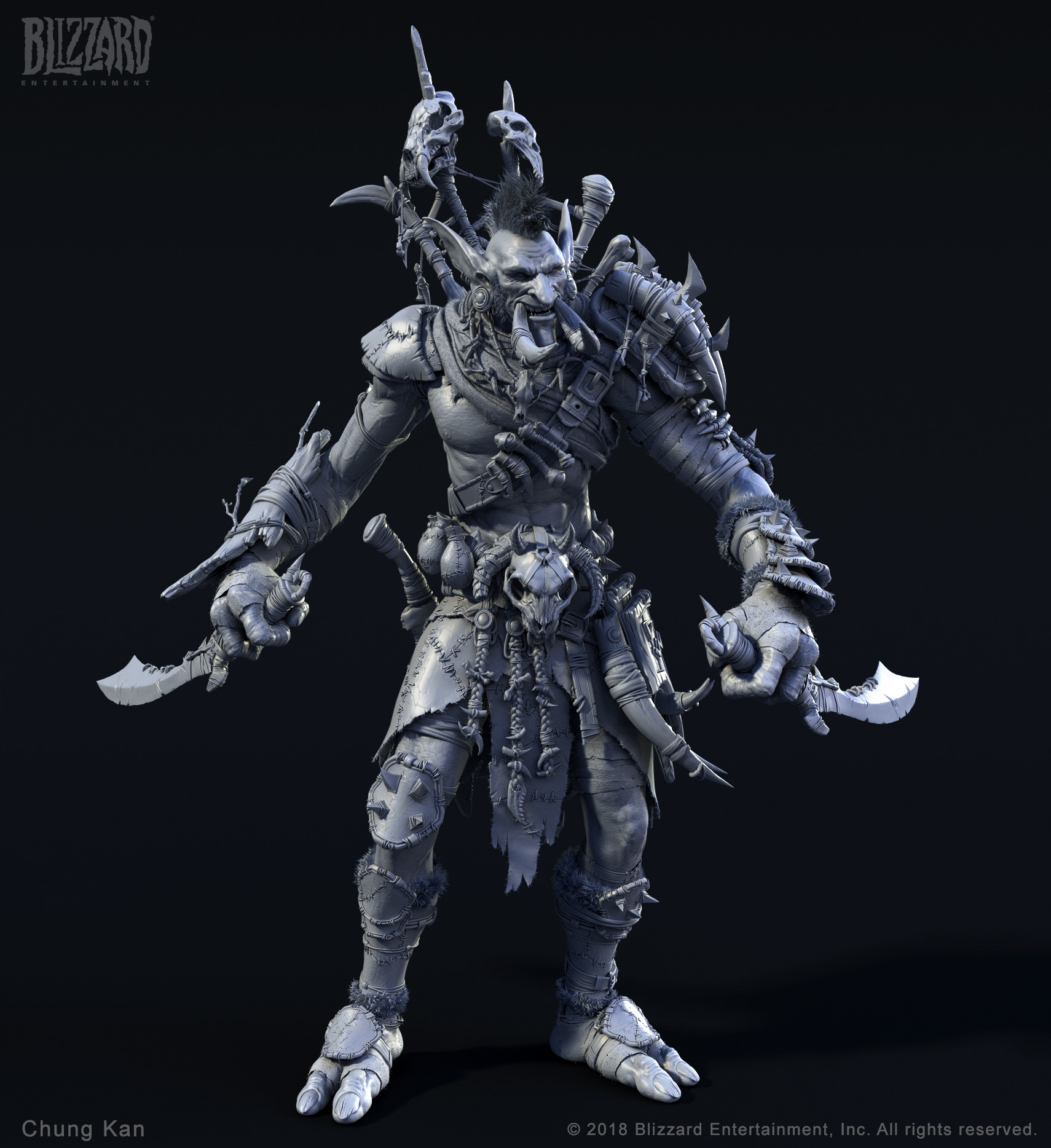Artstation Troll Character Model Chung Kan