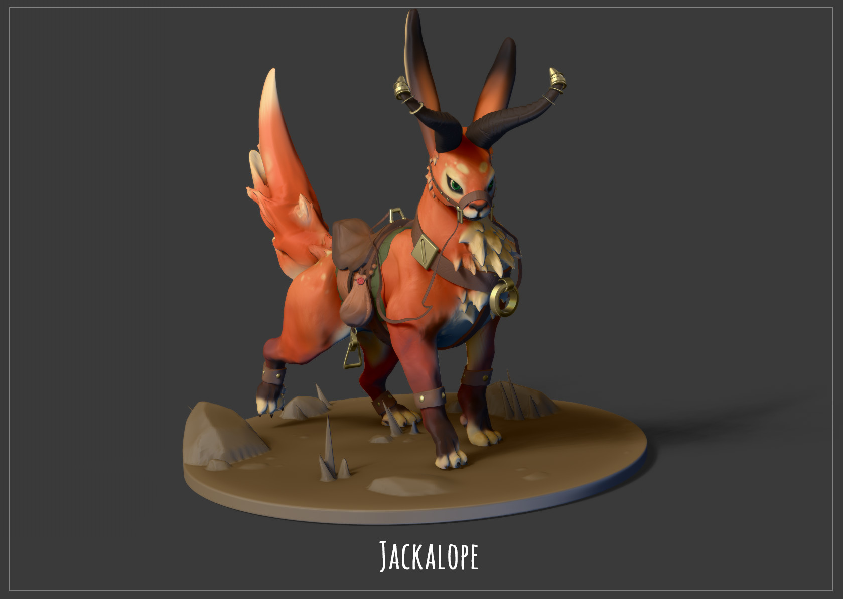 Artstation Red Jackalope Sarah Gil Zenkodeus