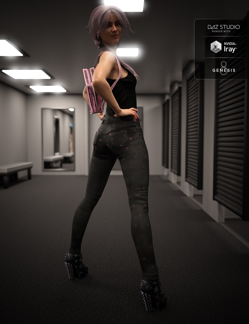 ArtStation Misty Pastel Goth Outfit Textures