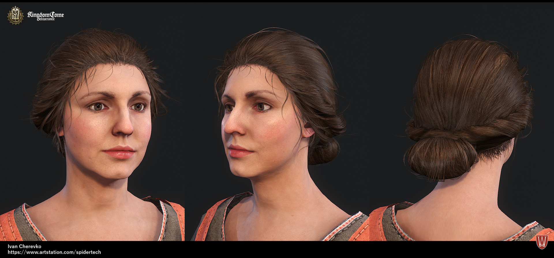Kingdom Come: Deliverance low poly haircuts and beards.