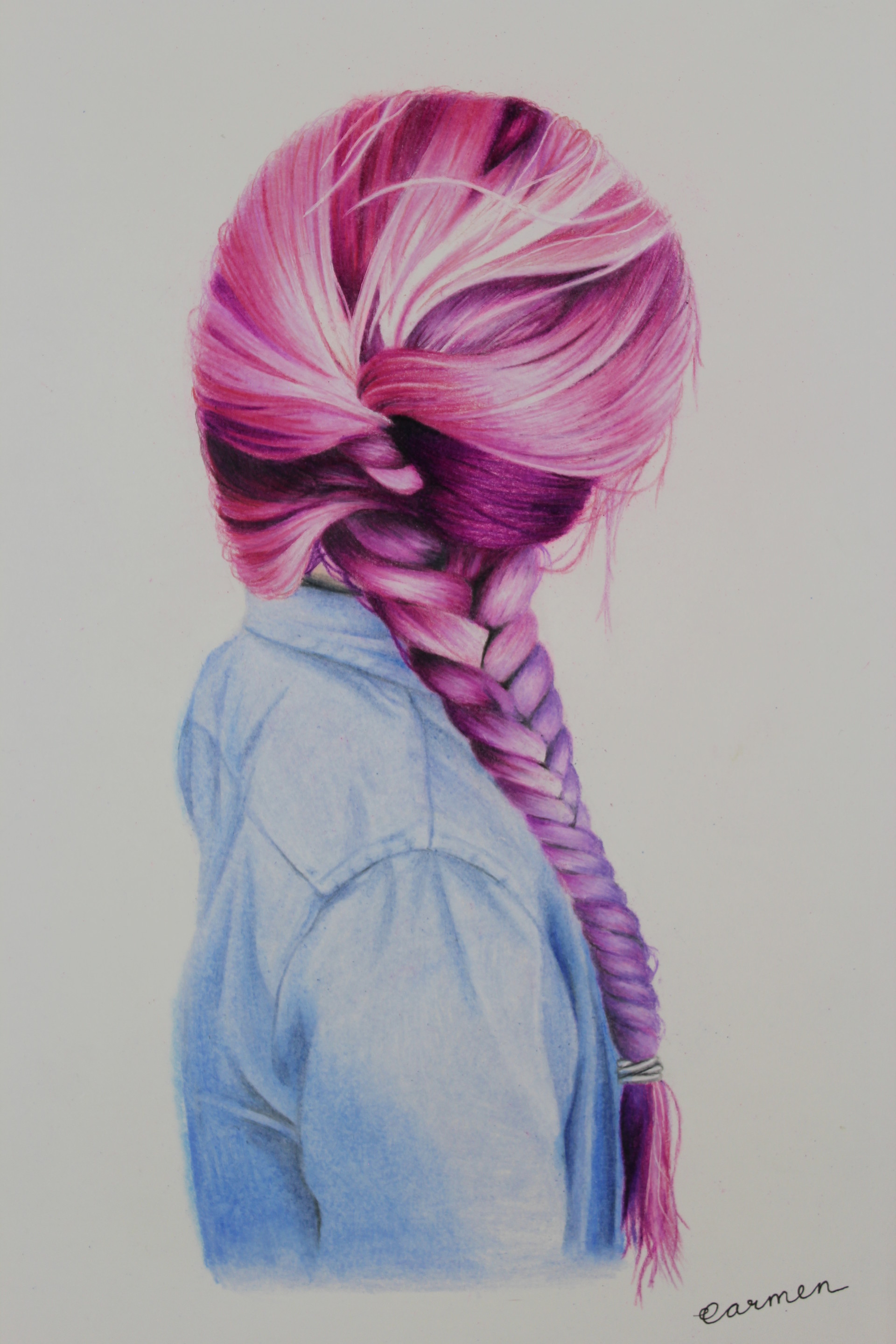 ArtStation - Colored Hair Drawing
