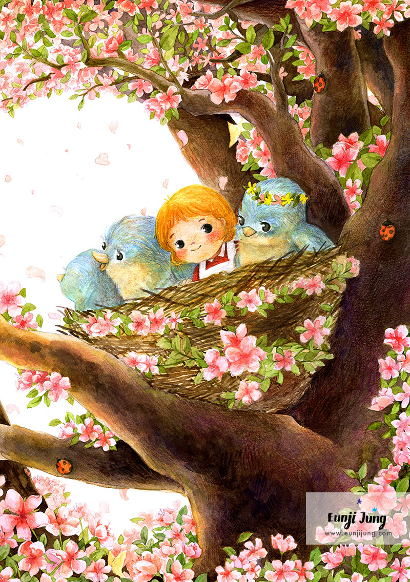 Artstation A Spring Scene Eunji Jung