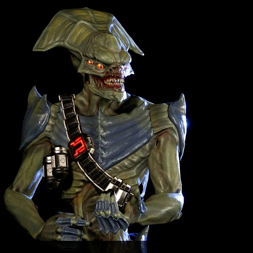 Artstation Sci Fi Alien Soldier Gaston Di Pasquo