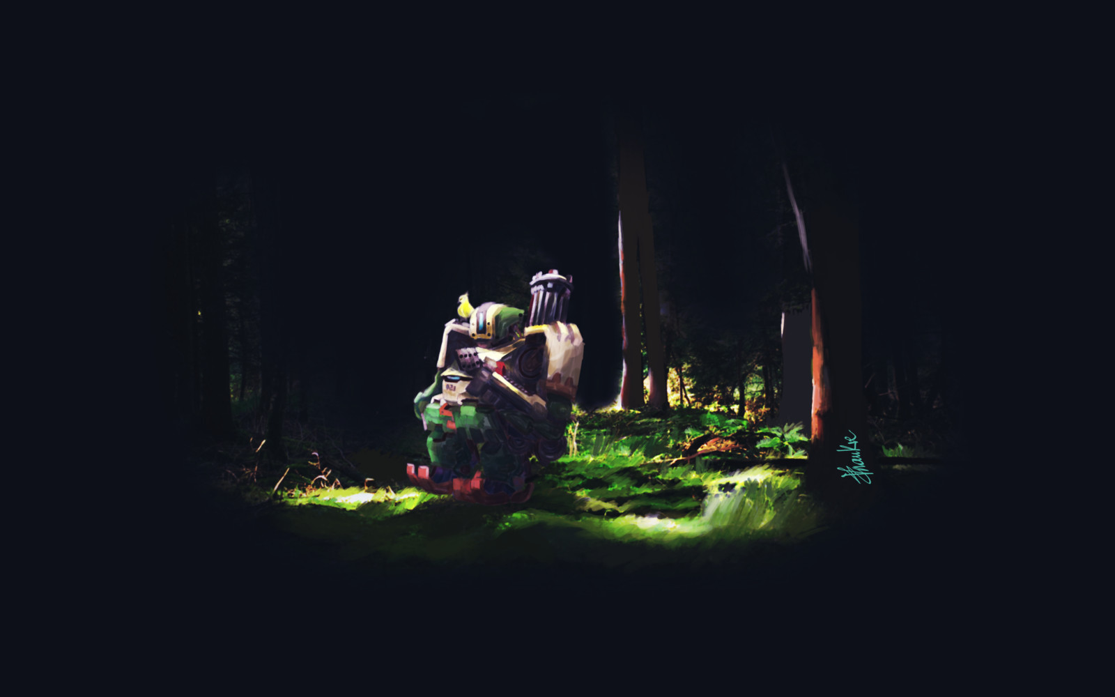 Artstation Bastion Fan Art Wallpaper Overwatch Frankie Cioffi