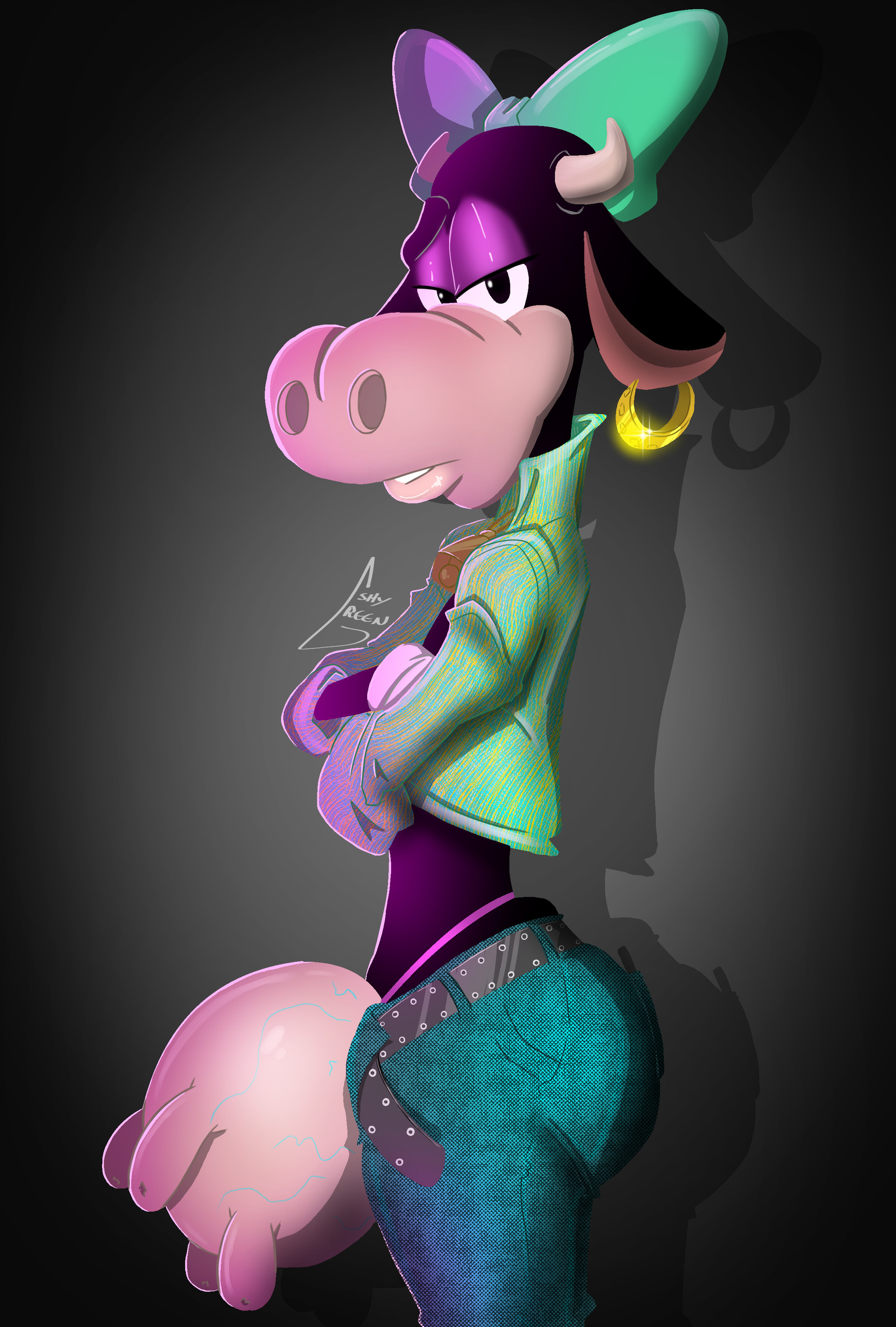 Shy Green - Clarabelle Cow
