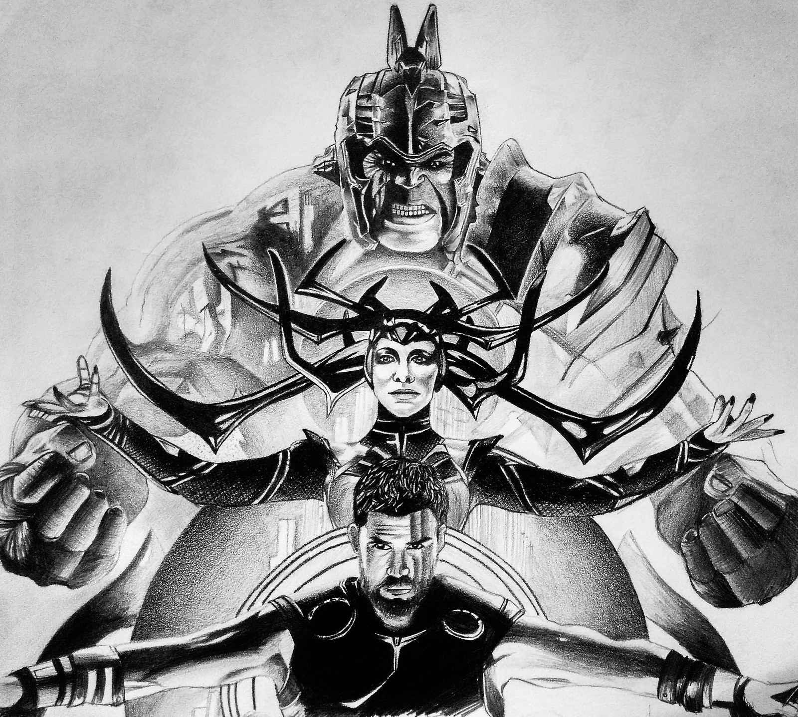 Artstation Thor Ragnarok Movie Poster Sketch Amit Munda