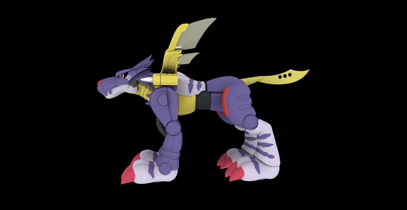 metal garurumon model