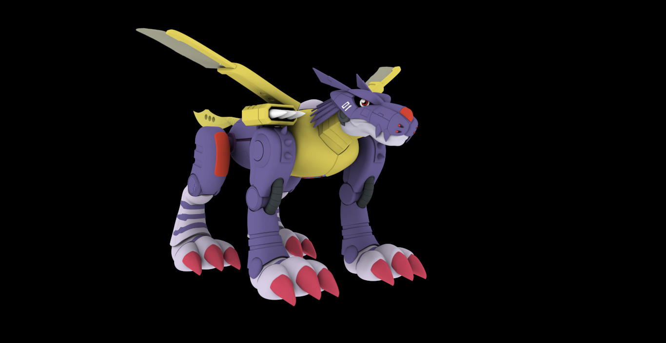 metal garurumon model