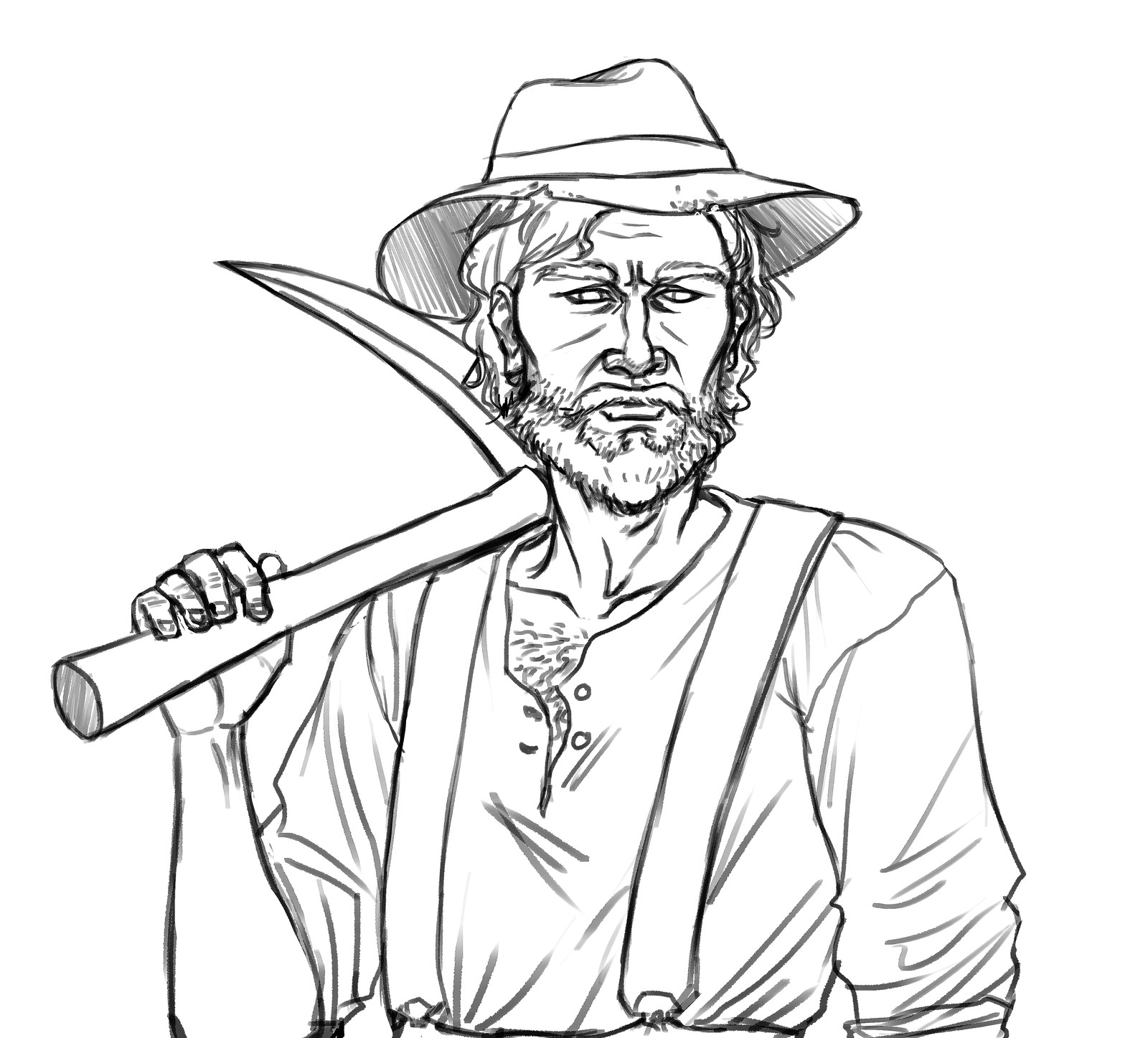 Alt. character concept #3 (lines)