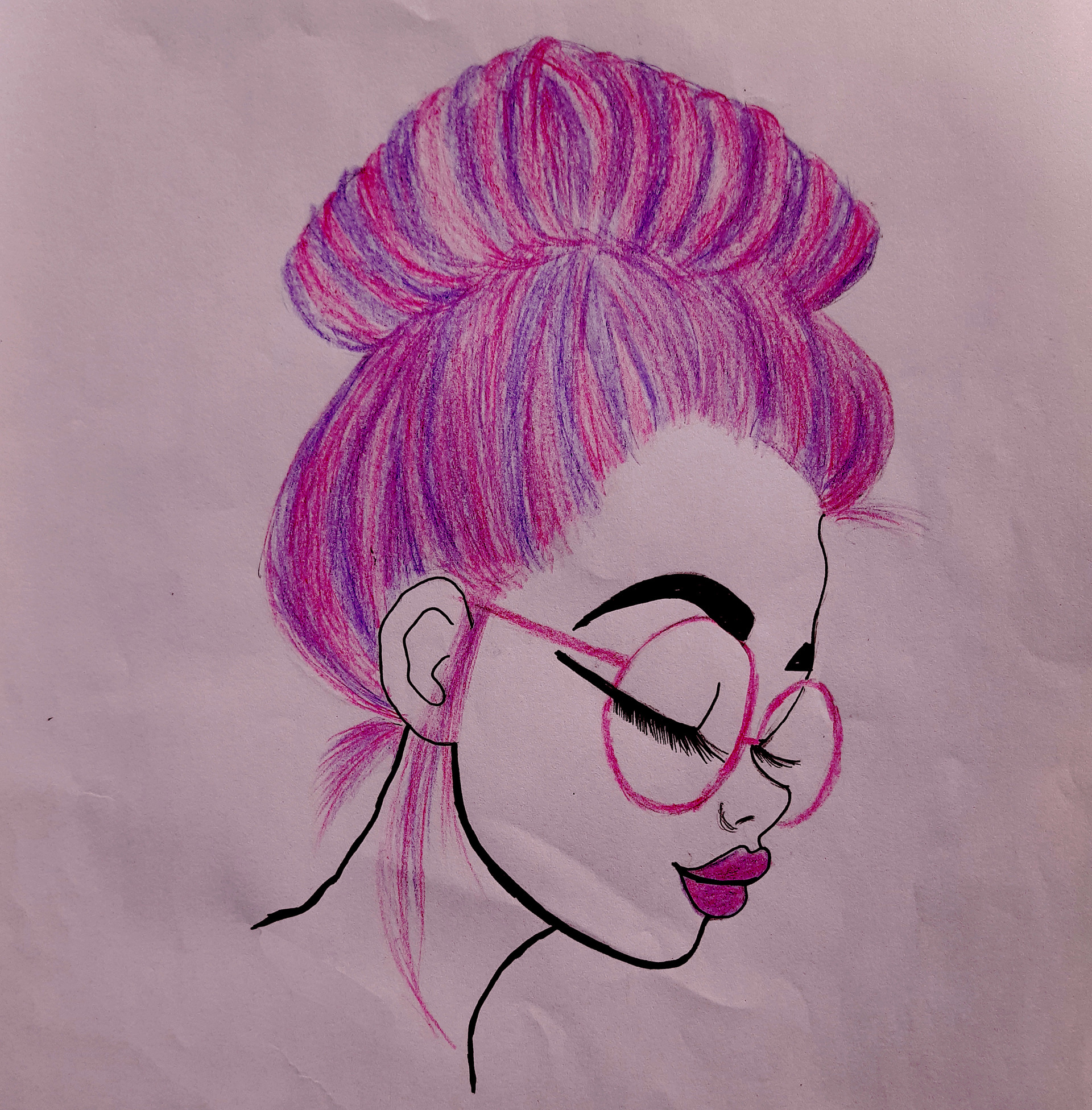 Pencil Color Sketch Of A Beautiful Girl  DesiPainterscom
