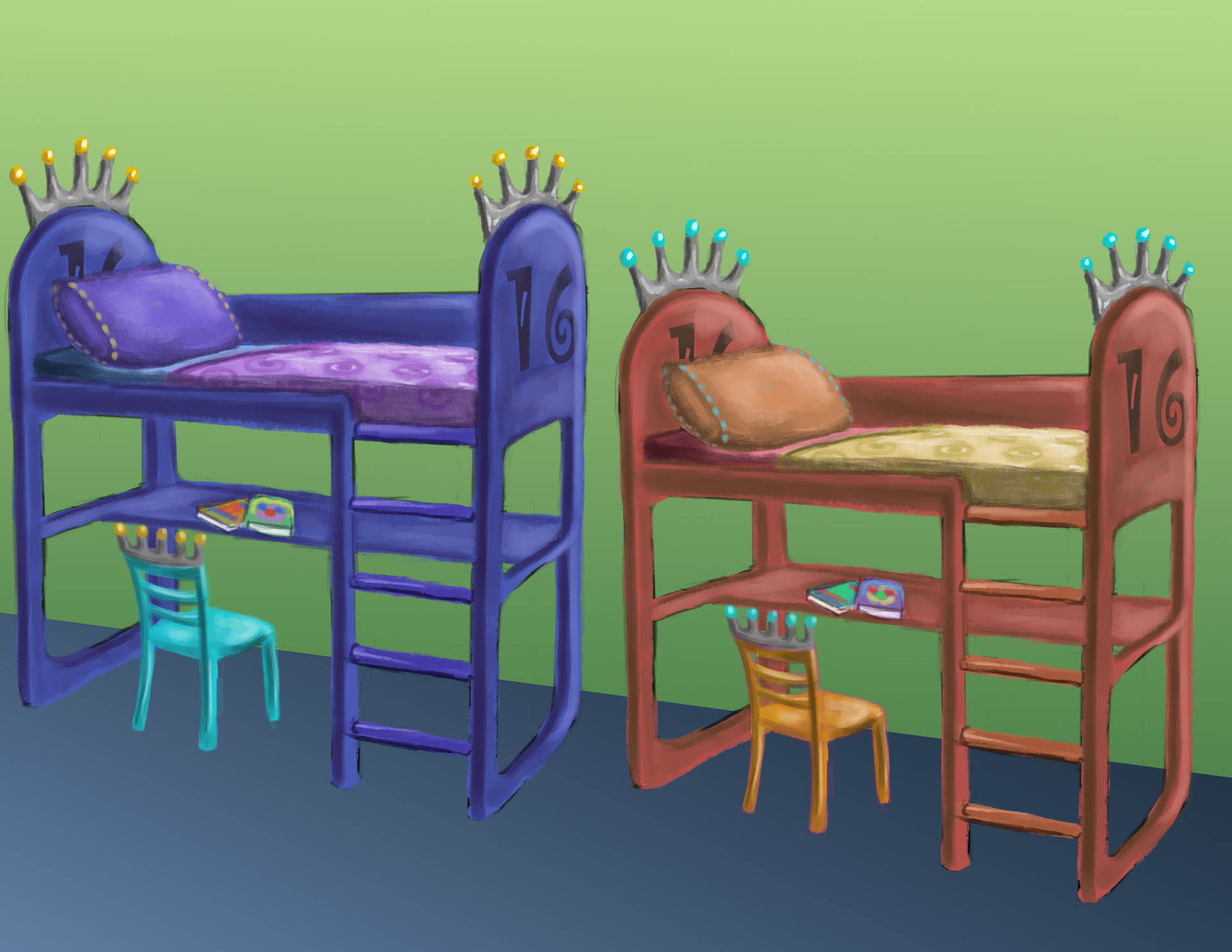 ArtStation Webkinz Sweet 16 bed concept and 3D work
