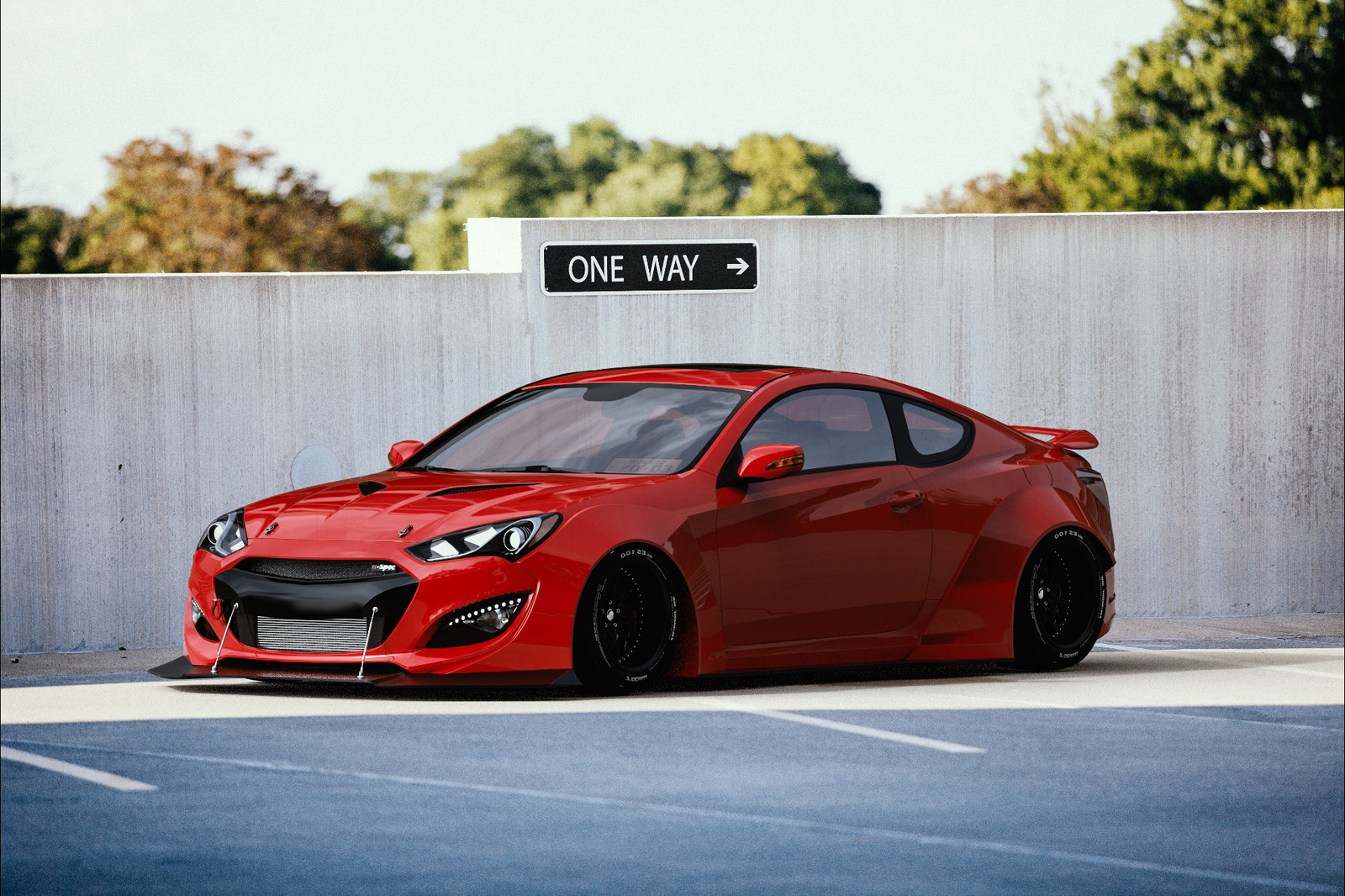 Rocket Bunny Hyundai Genesis Coupe Wide Body Kit Monster Service Wide