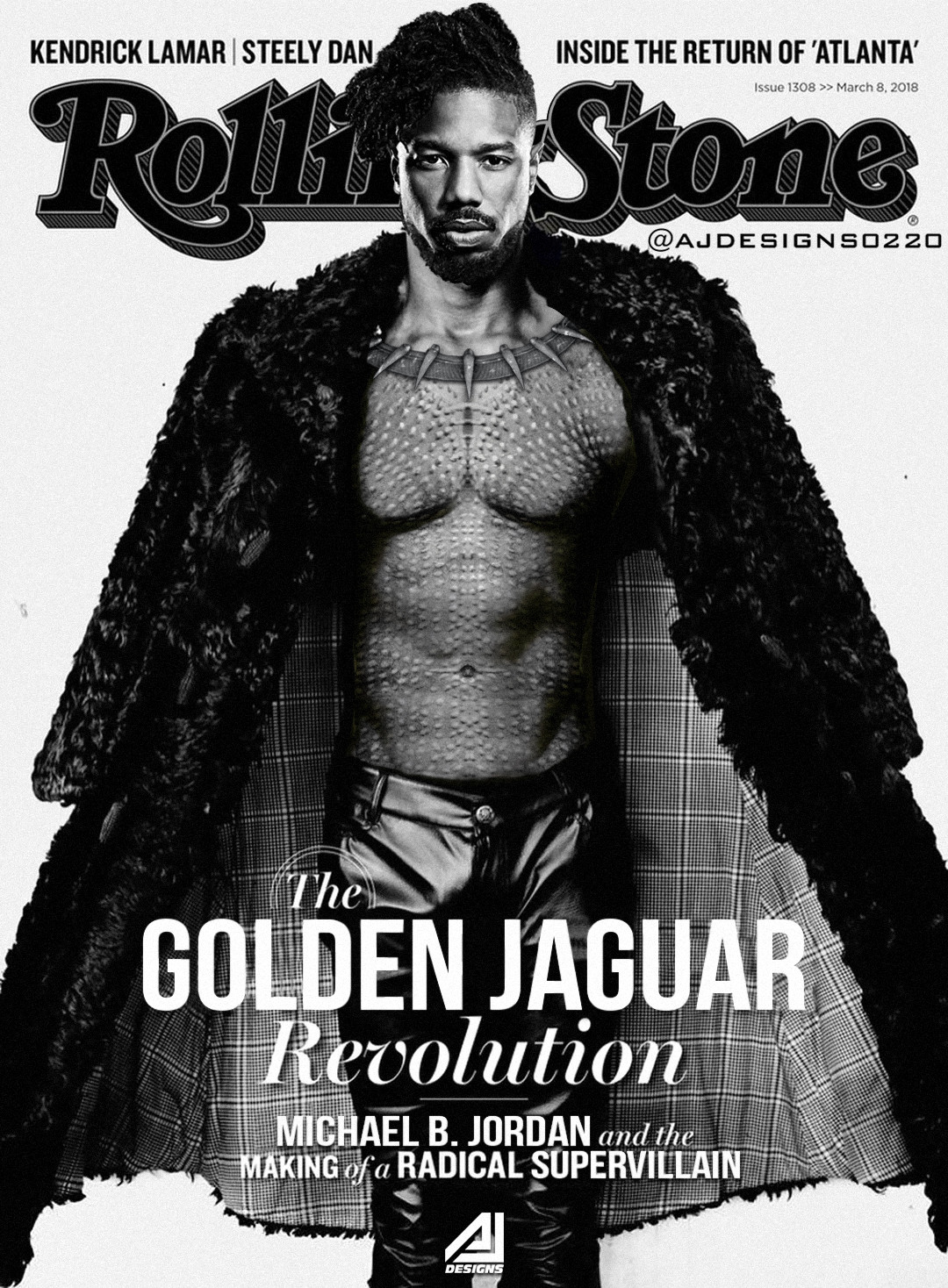 Artstation Rolling Stones Ft Golden Jaguar Aj Designs