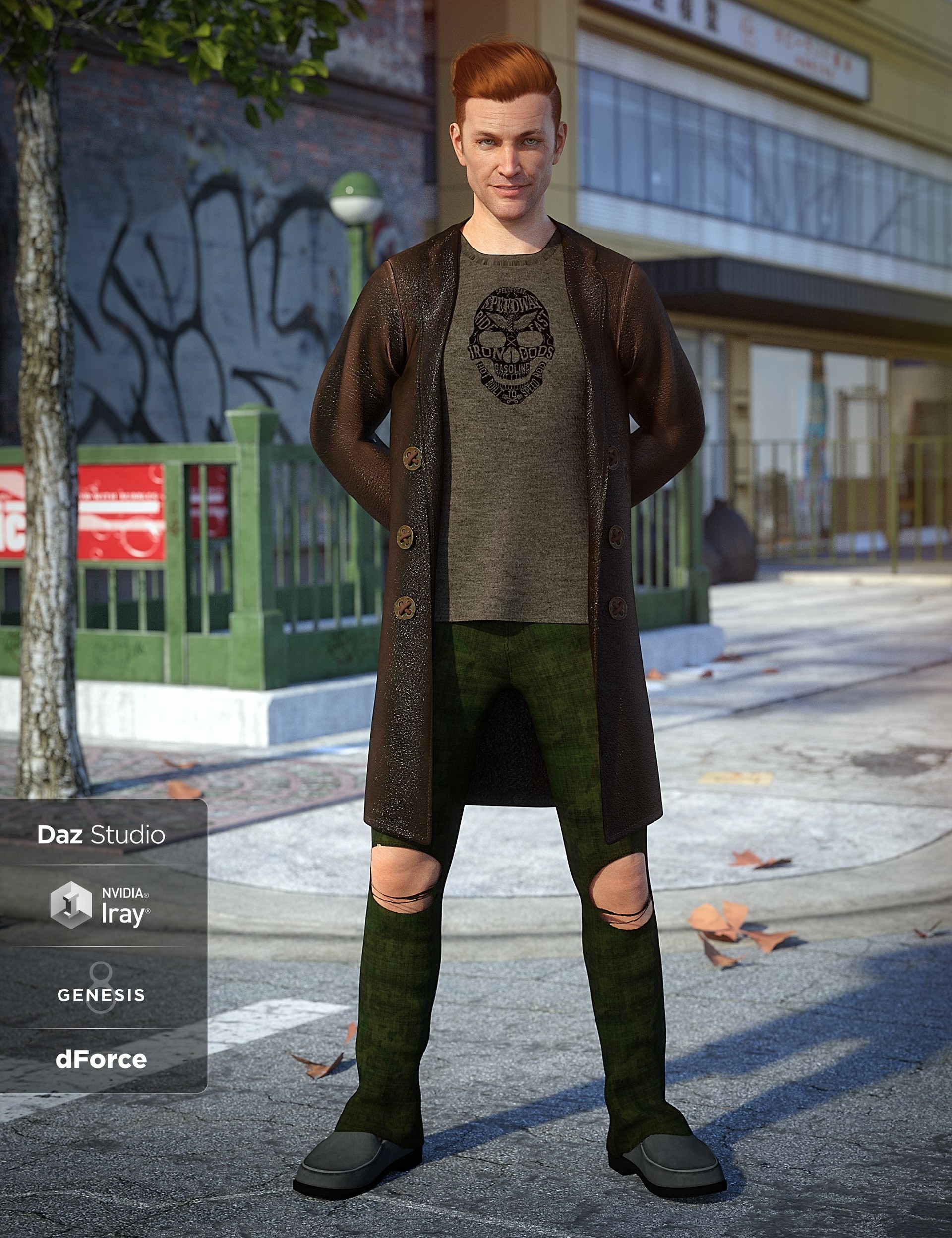 Artstation Dforce Long Coat Outfit For Genesis 8 Male Lisa Nikisatez