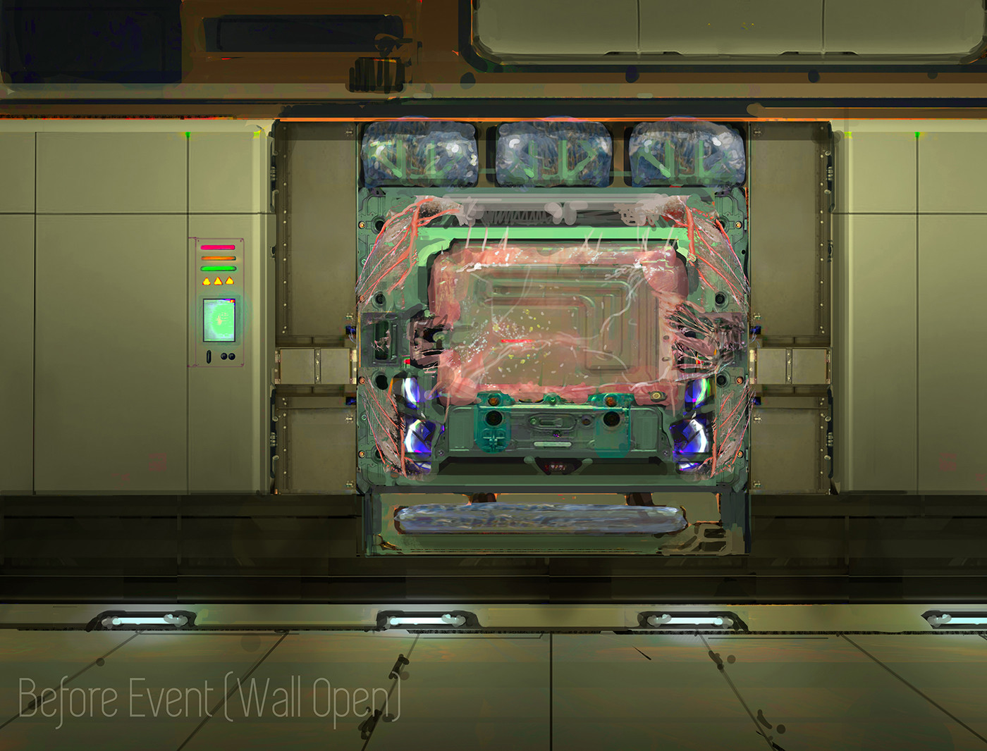 Corridor- Before Event - Biotech behind wall