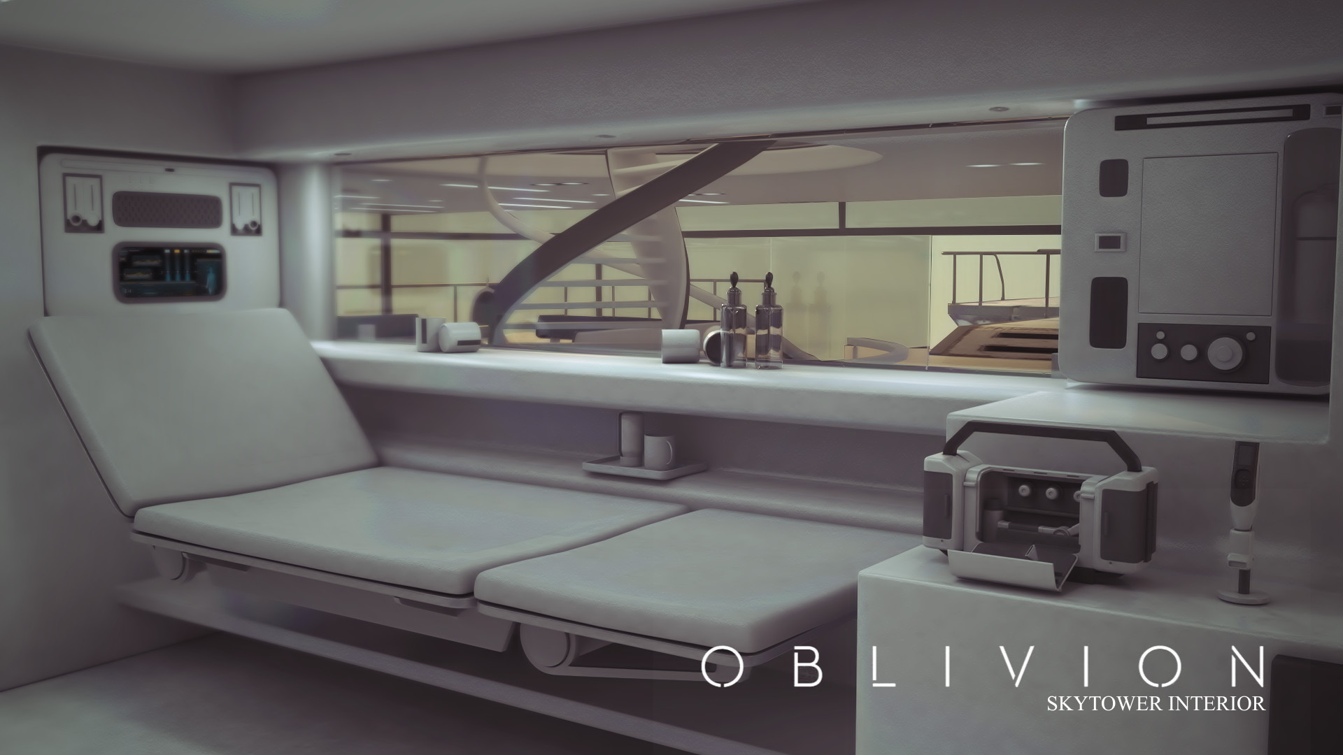Artstation Oblivion S Skytower Interior Medical Room Reza Wicaksono