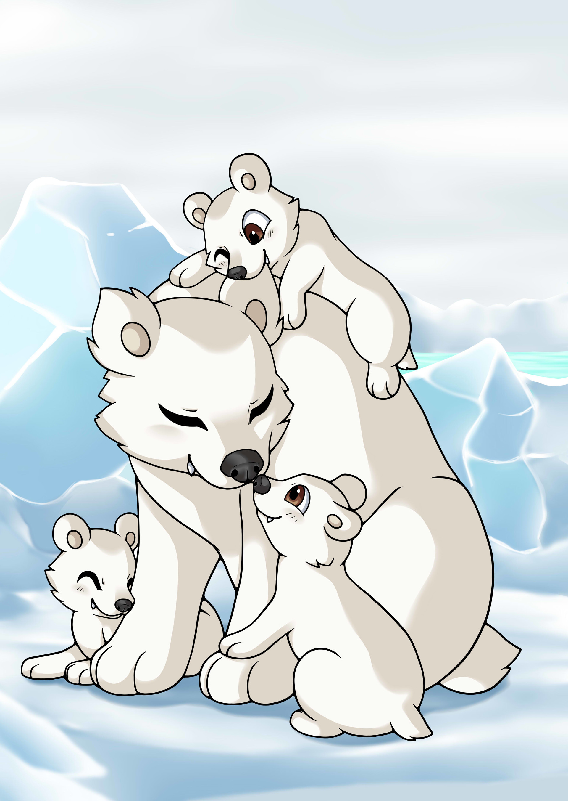 ArtStation - Polar Bear Family