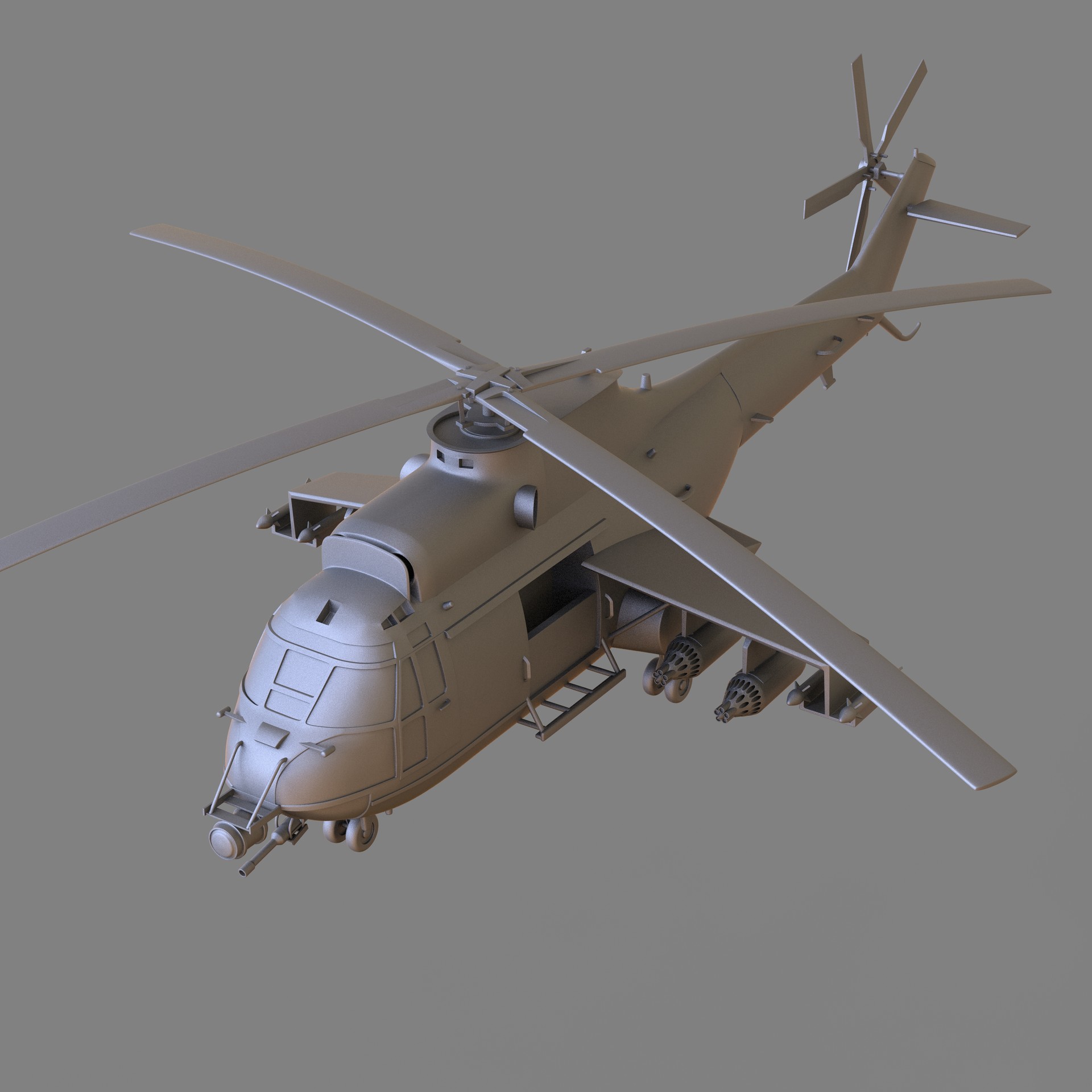 Artstation 3d Model For The Board Game Helicopter Mi 24