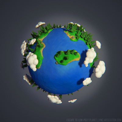 ArtStation - Escape to low-poly planet ArtStation - Escape to low-poly planet
