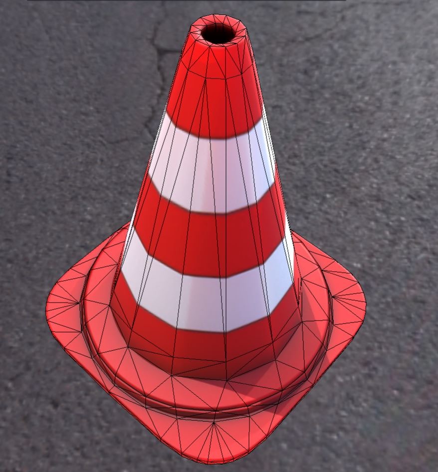 Traffic cones Very Low-Poly Pylone 2
384 triangles.