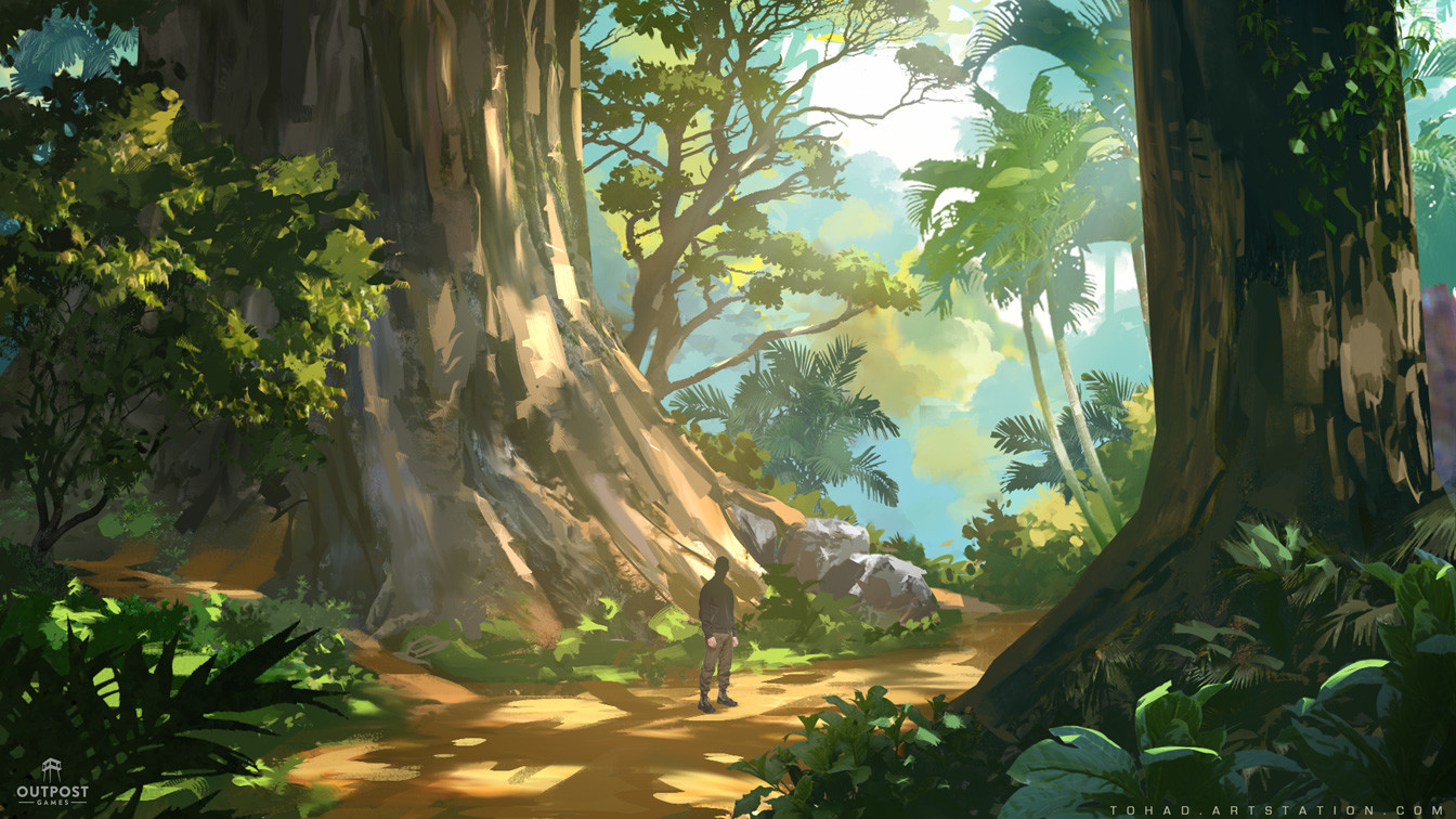 SOS concept art : forest and ruins