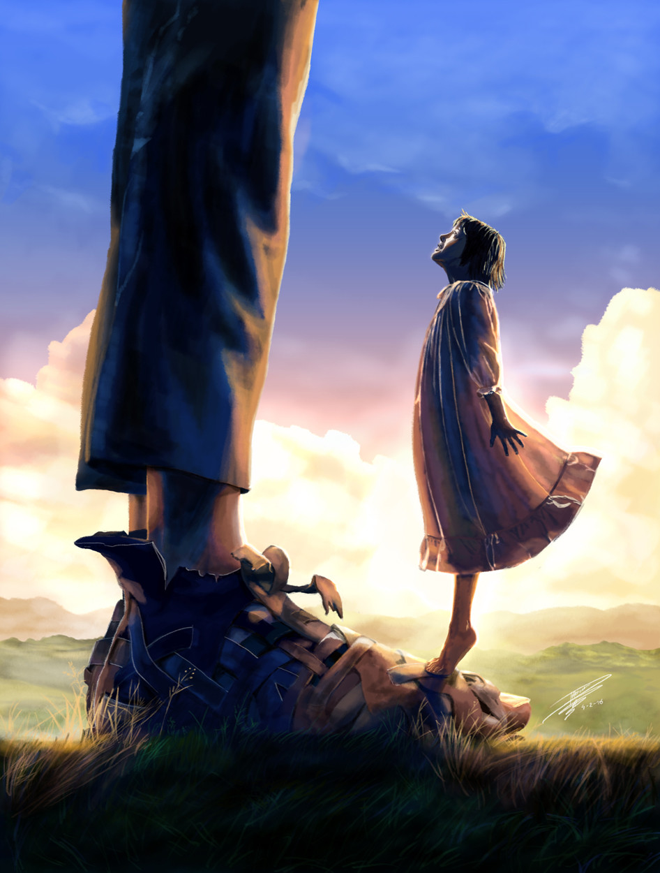 Artstation Bfg Digital Painting Poster Dennis Van Hout