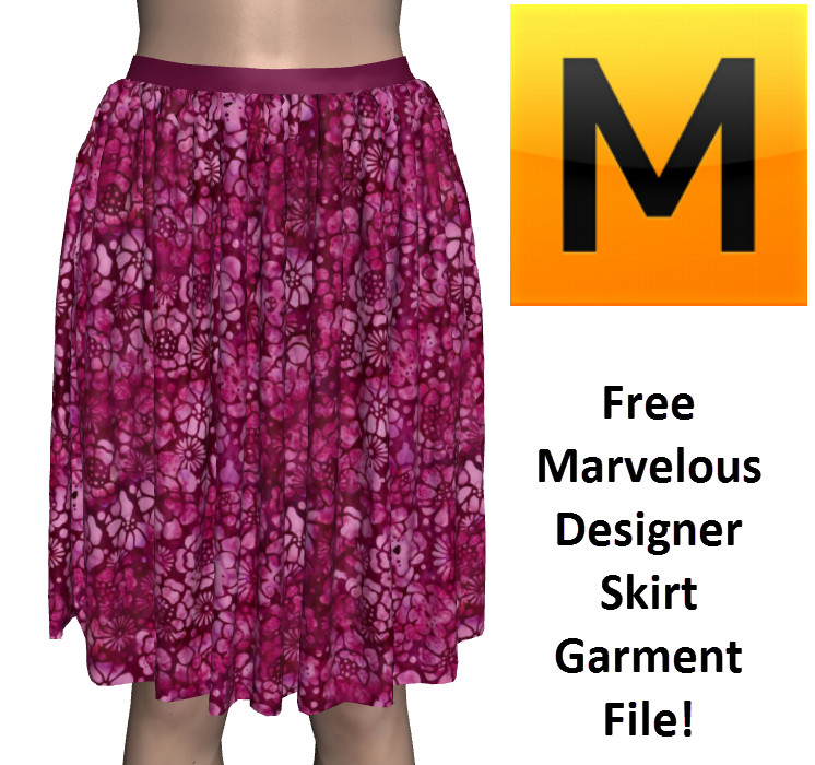 ArtStation - Free Marvelous Designer Skirt Garment File Template & Pattern!
