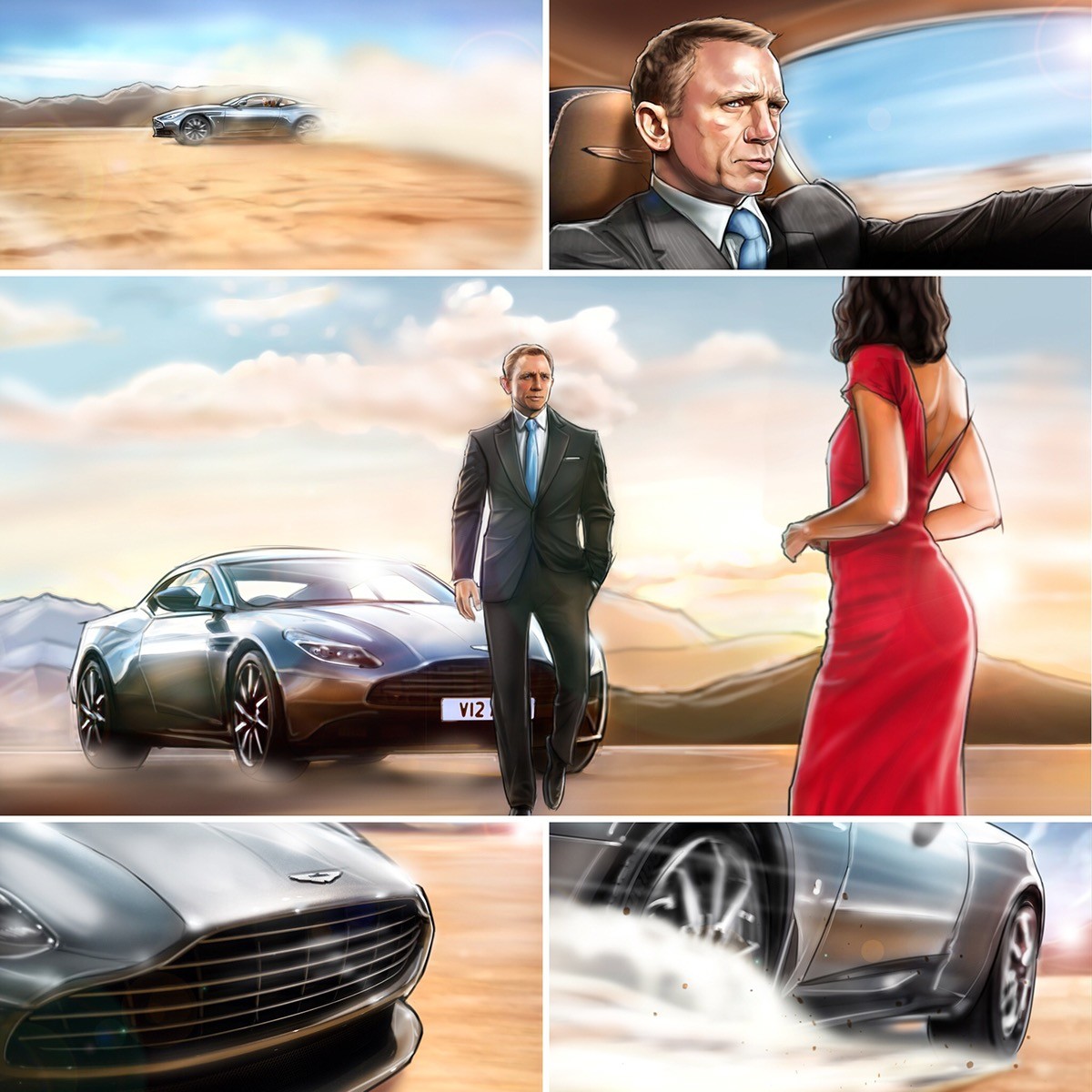 Artstation Aston Martin Daniel Craig Bryan Deloach