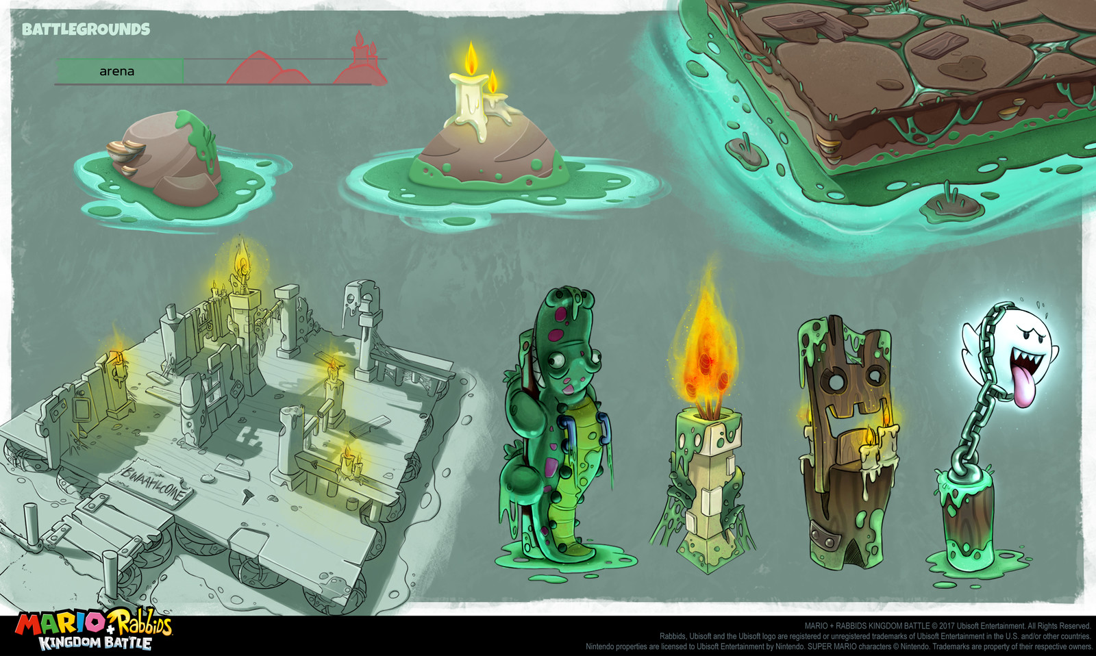 Swamp props and battleground 