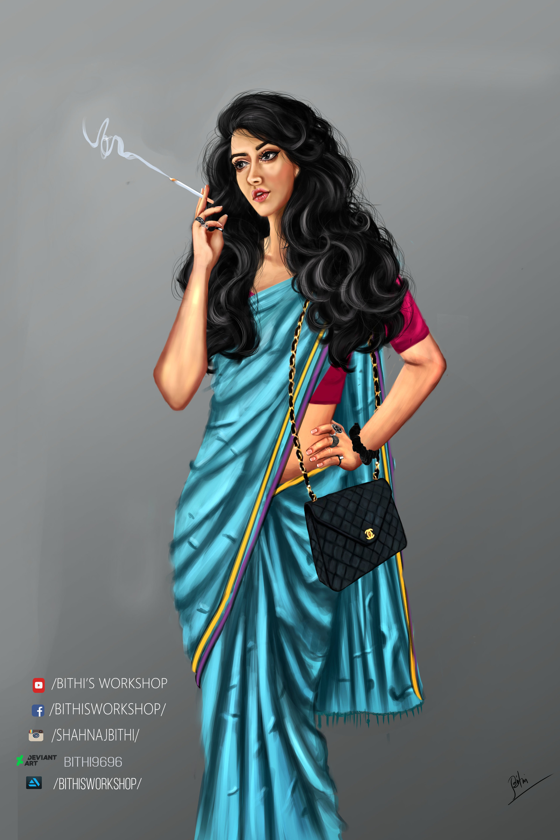 Saree sales girl photo