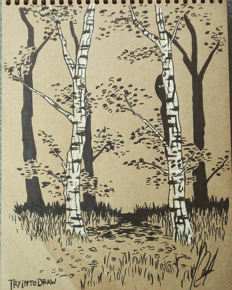 Forest scene, lurking.